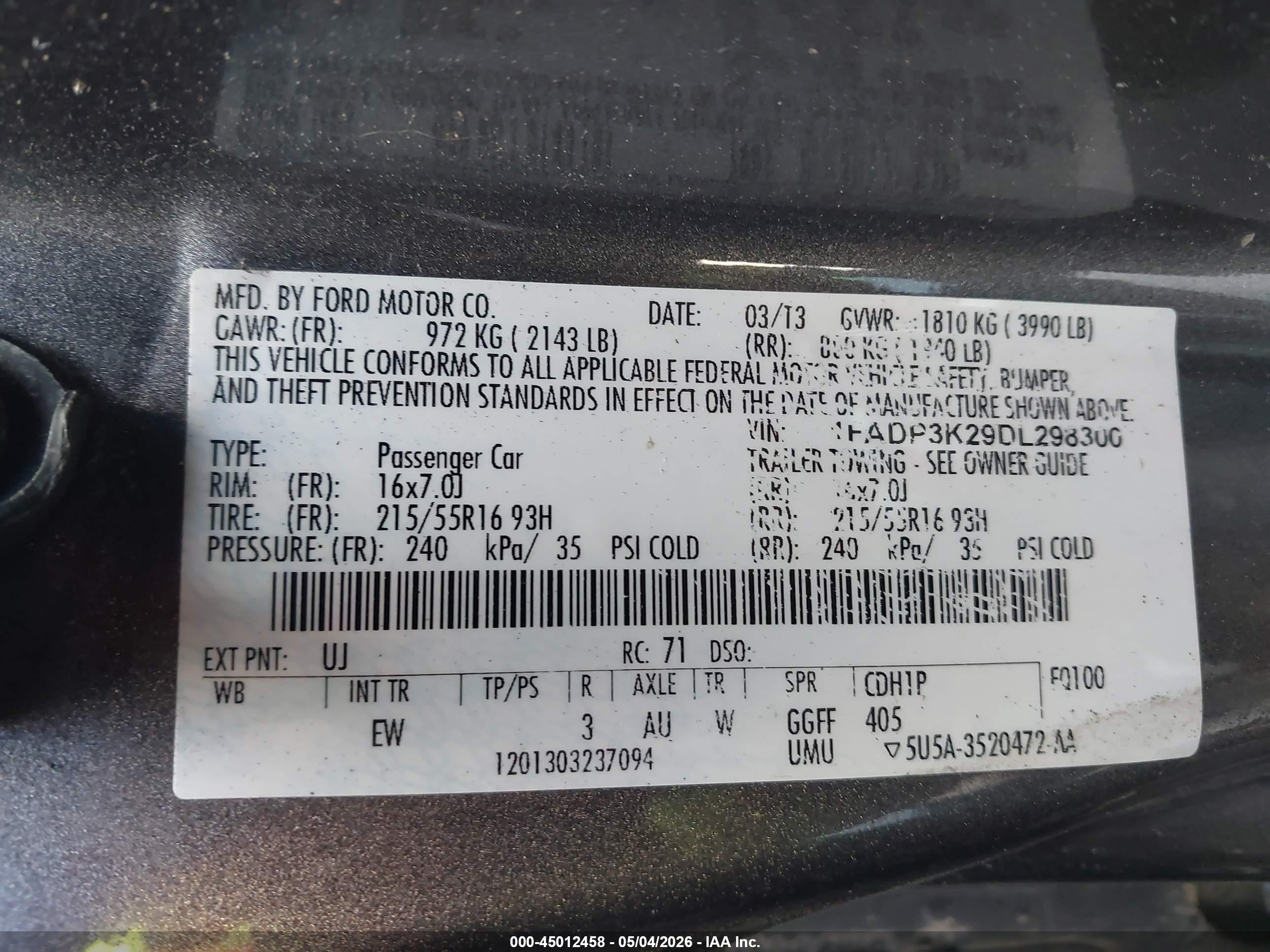 2013 Ford Focus Se Gray vin: 1FADP3K29DL298300