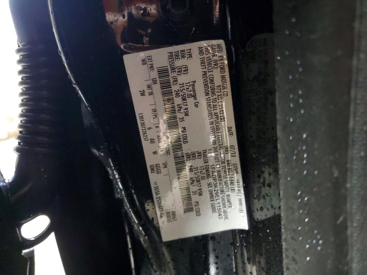 2014 Ford Focus Se Black vin: 1FADP3K29EL115043