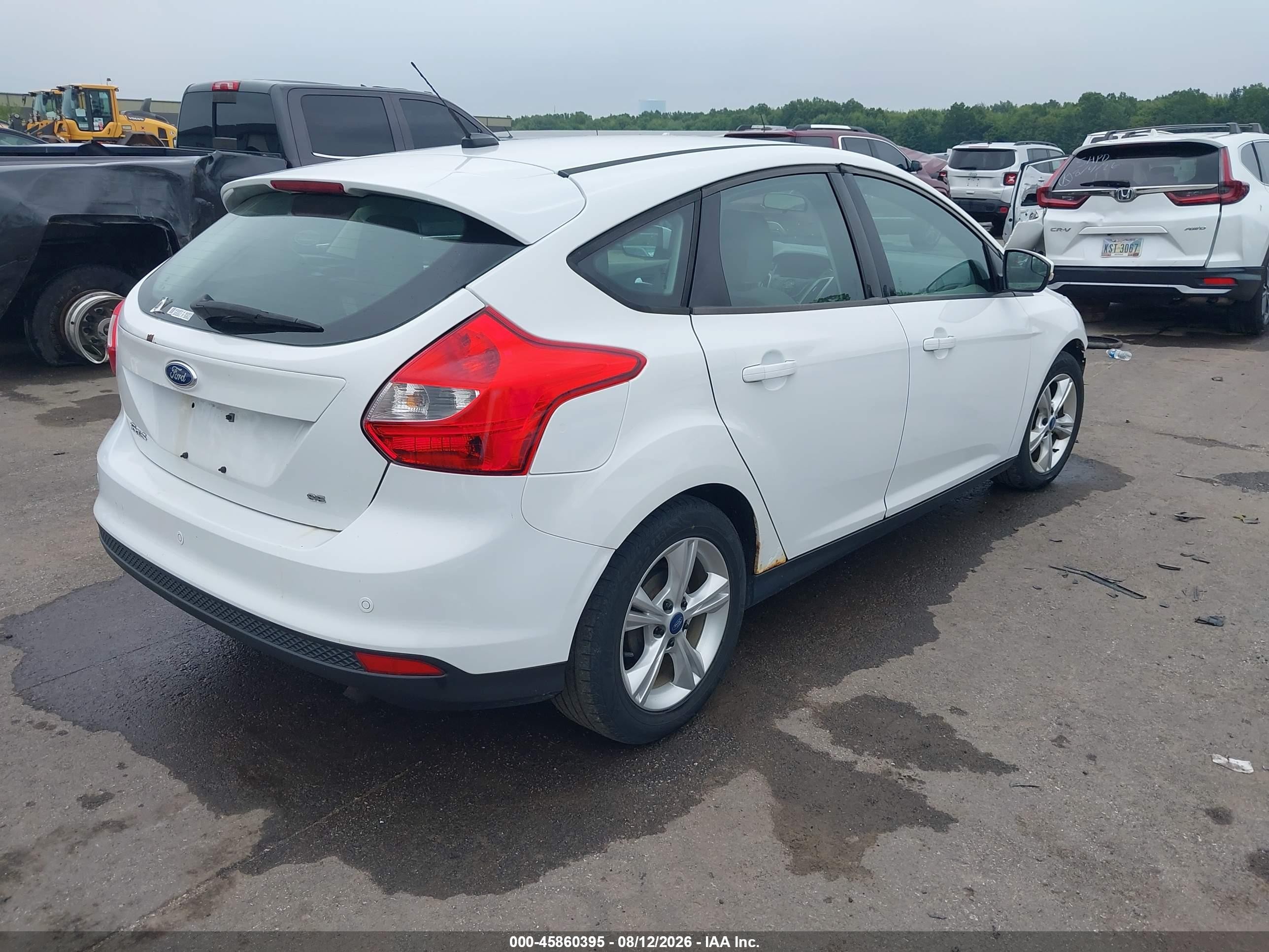2014 Ford Focus Se White vin: 1FADP3K29EL118685