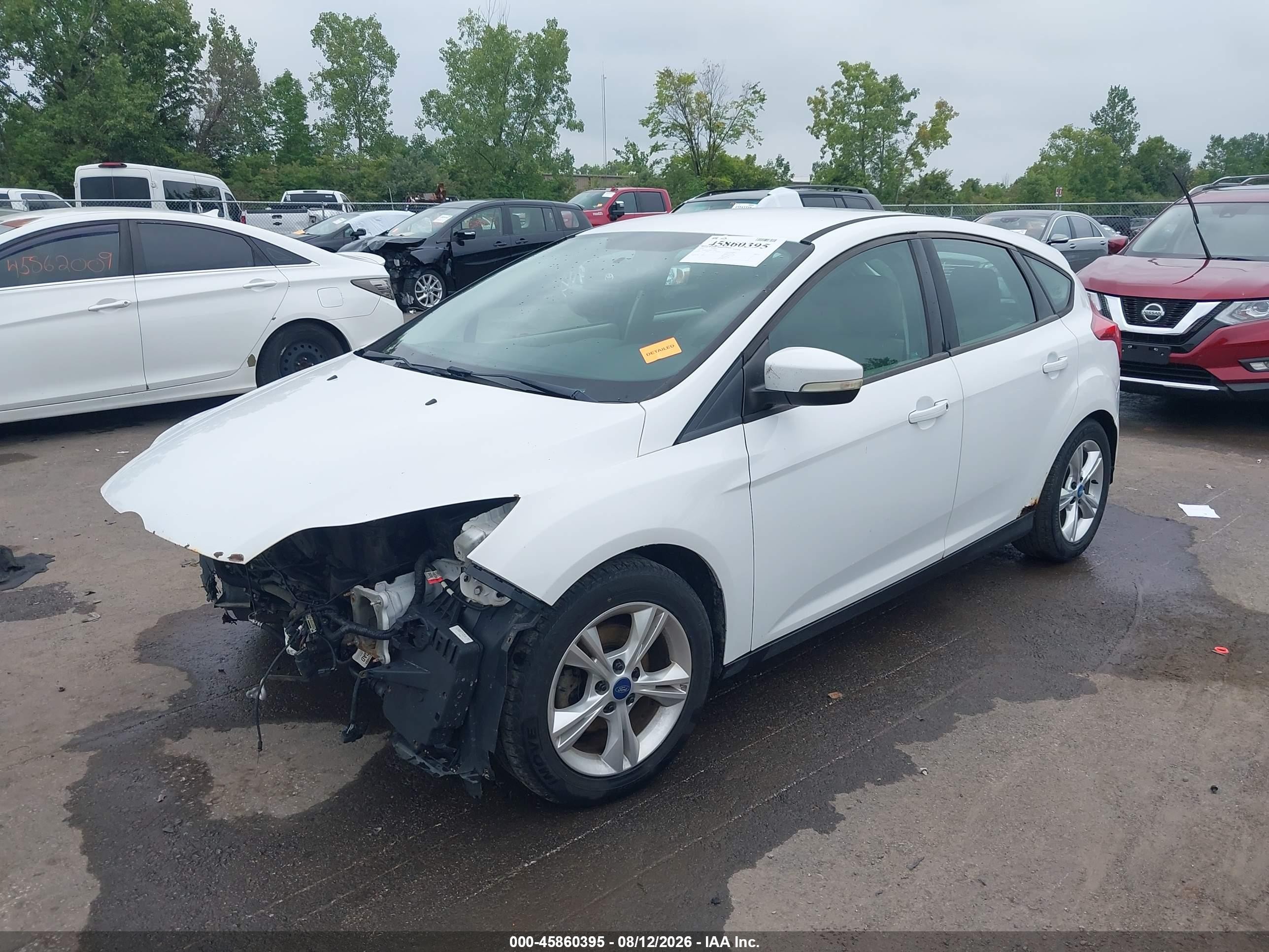 2014 Ford Focus Se White vin: 1FADP3K29EL118685