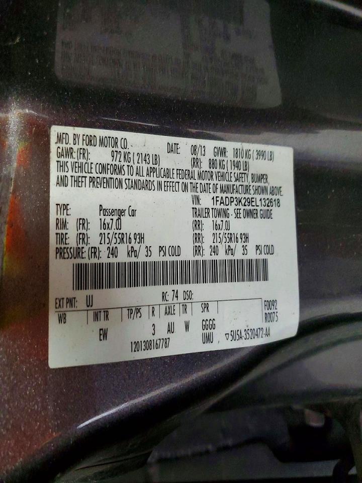 2014 Ford Focus Se Gray vin: 1FADP3K29EL132618