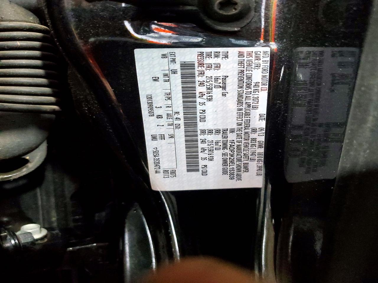 2014 Ford Focus Se Black vin: 1FADP3K29EL153839