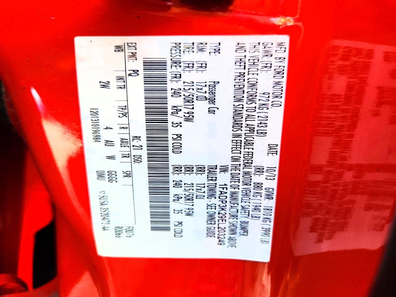 2014 Ford Focus Se Red vin: 1FADP3K29EL203249