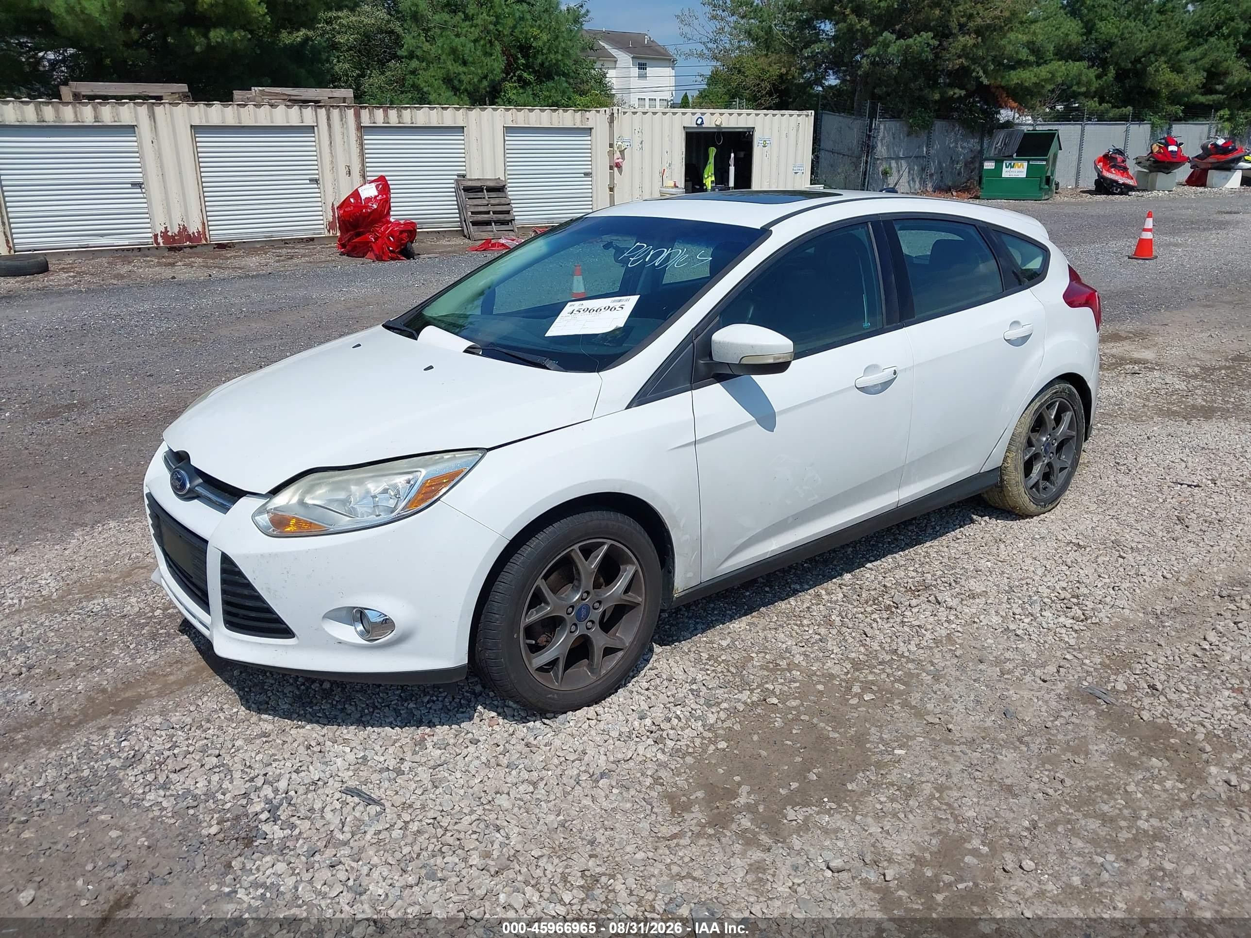 2014 Ford Focus Se White vin: 1FADP3K29EL226515