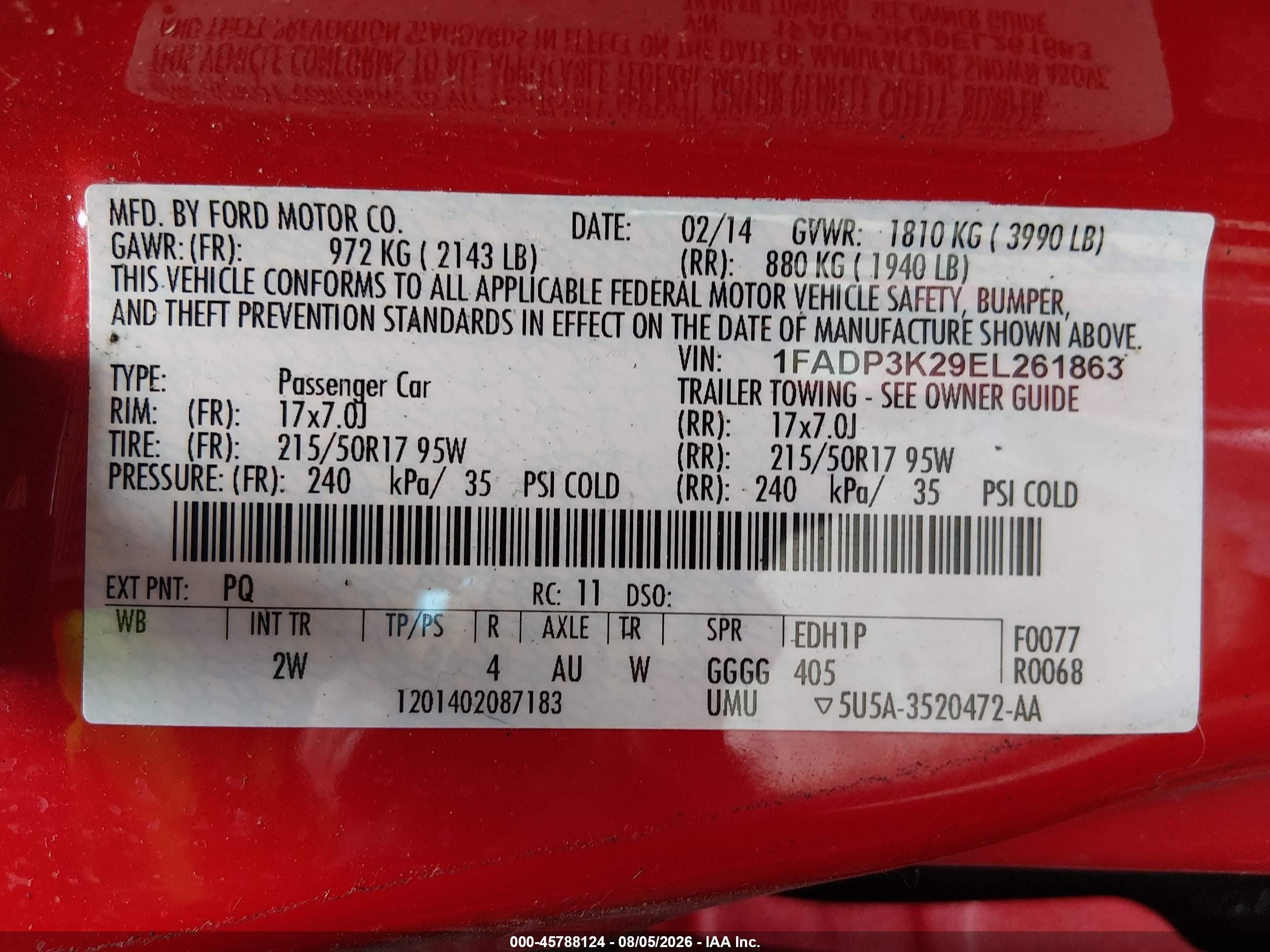2014 Ford Focus Se Красный vin: 1FADP3K29EL261863