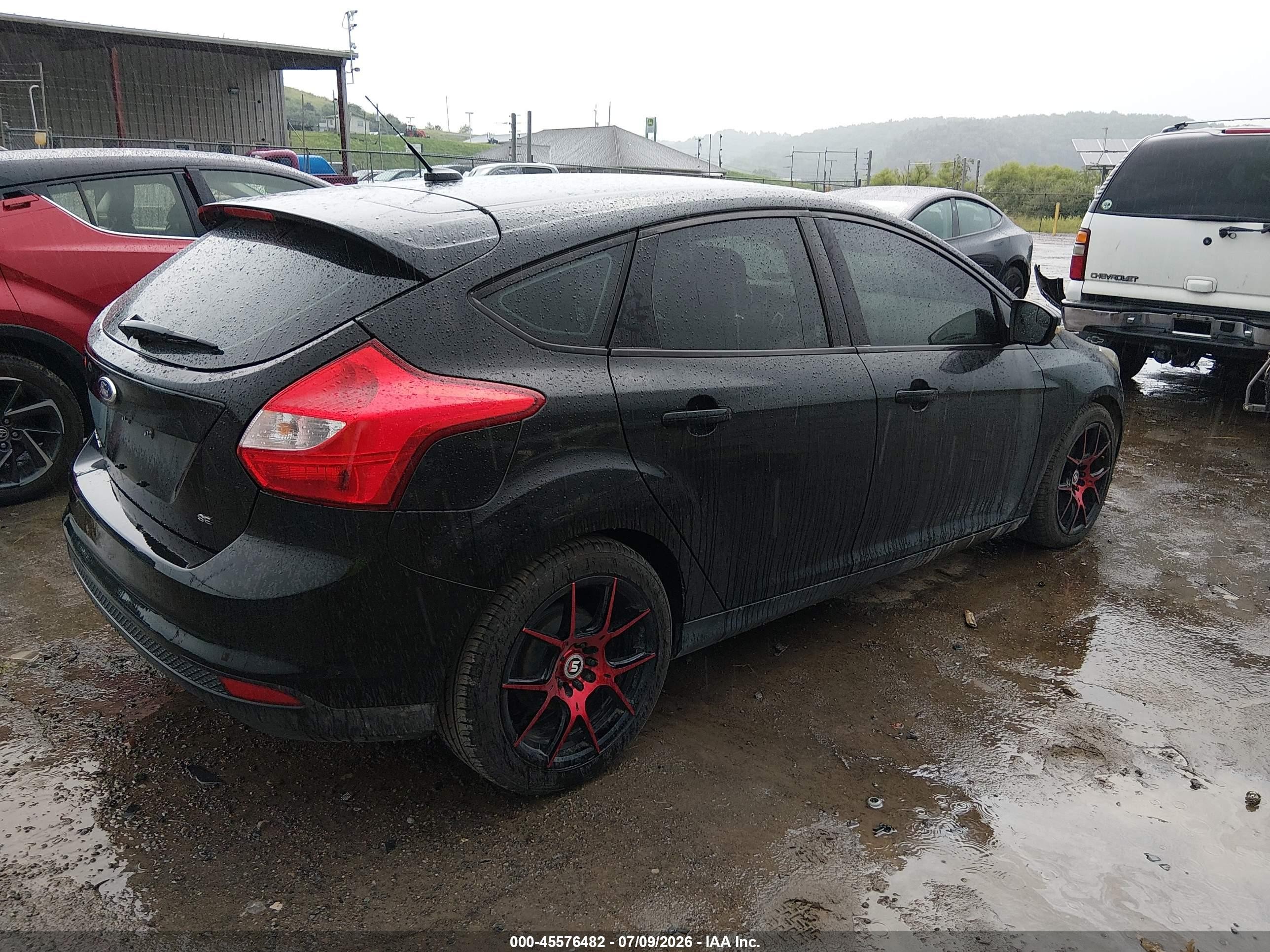 2014 Ford Focus Se Black vin: 1FADP3K29EL268151