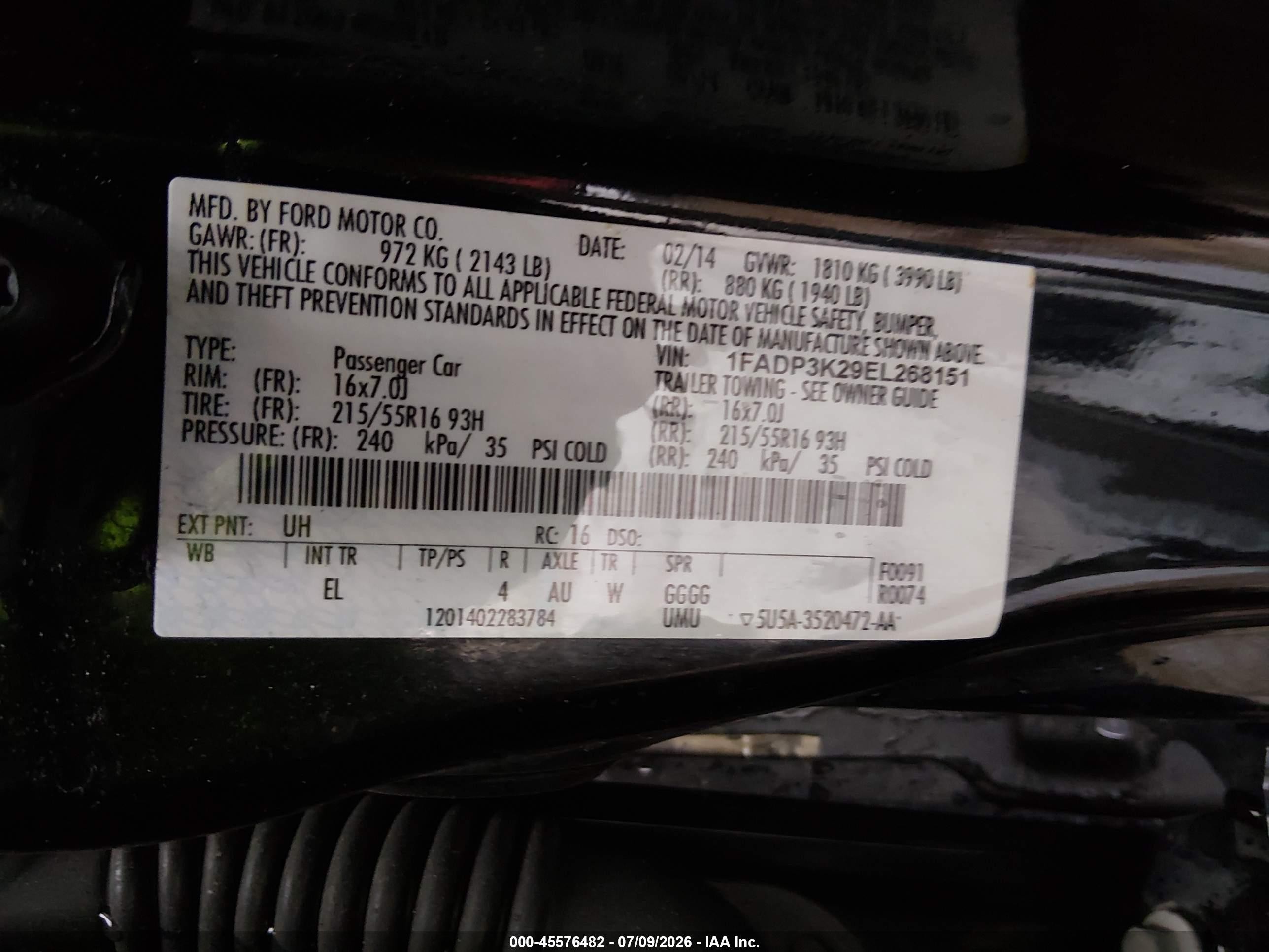 2014 Ford Focus Se Black vin: 1FADP3K29EL268151