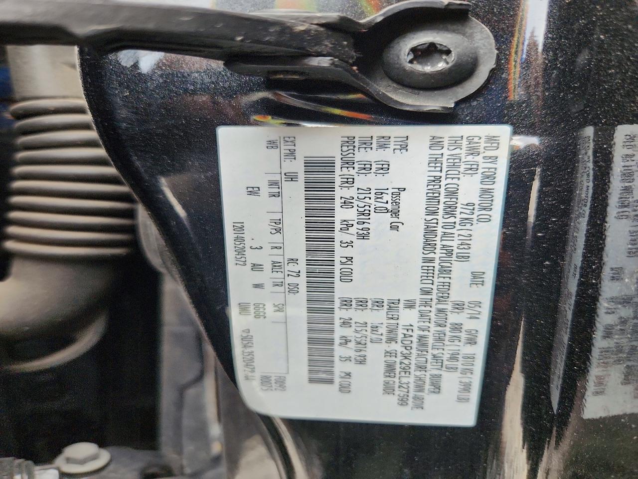 2014 Ford Focus Se Black vin: 1FADP3K29EL327599