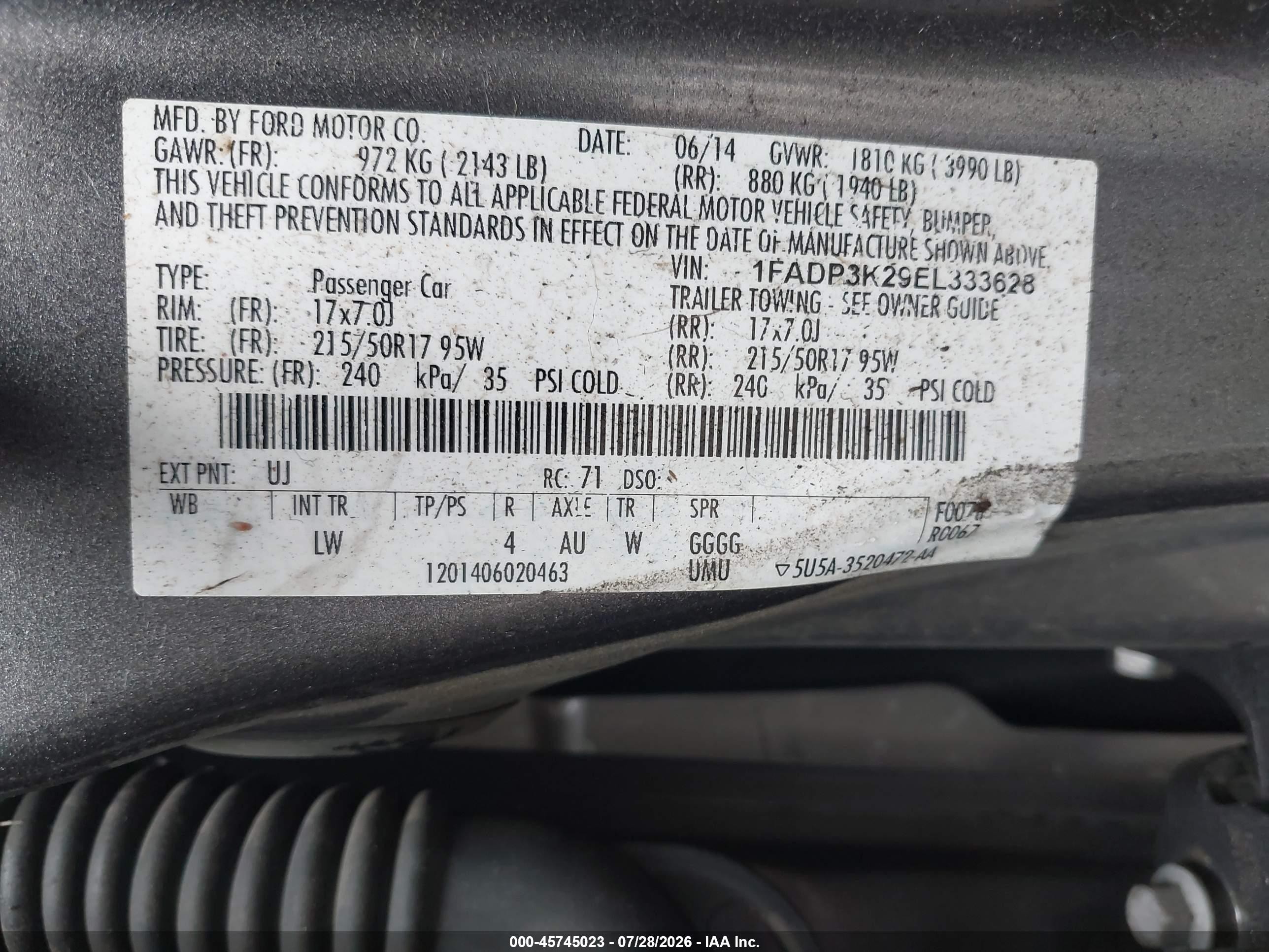 2014 Ford Focus Se Серый vin: 1FADP3K29EL333628