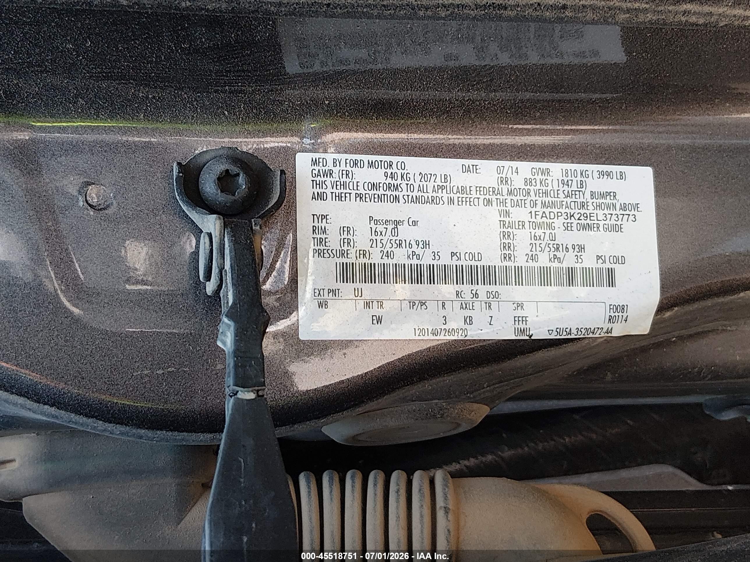 2014 Ford Focus Se Gray vin: 1FADP3K29EL373773