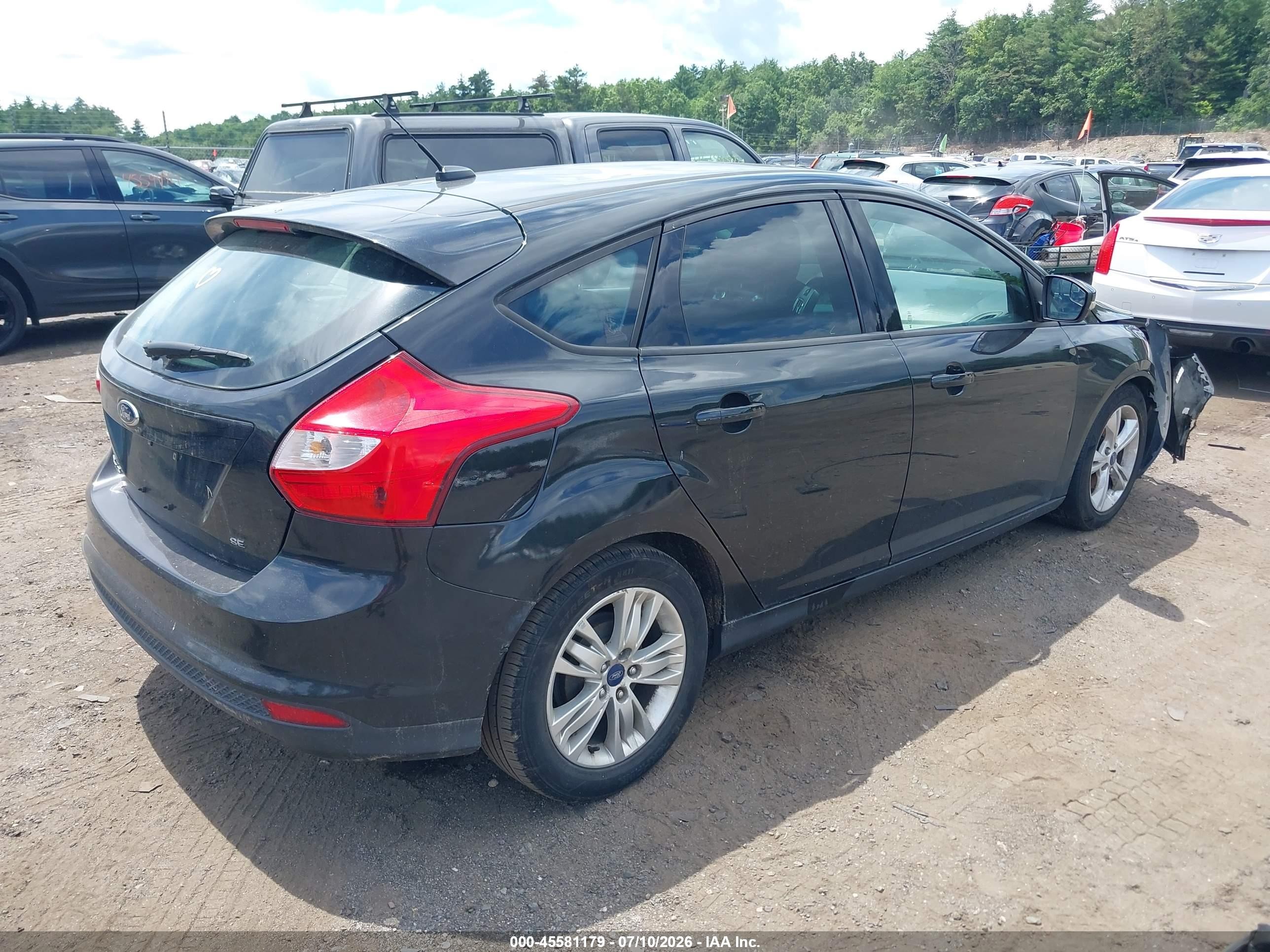 2014 Ford Focus Se Black vin: 1FADP3K29EL415598