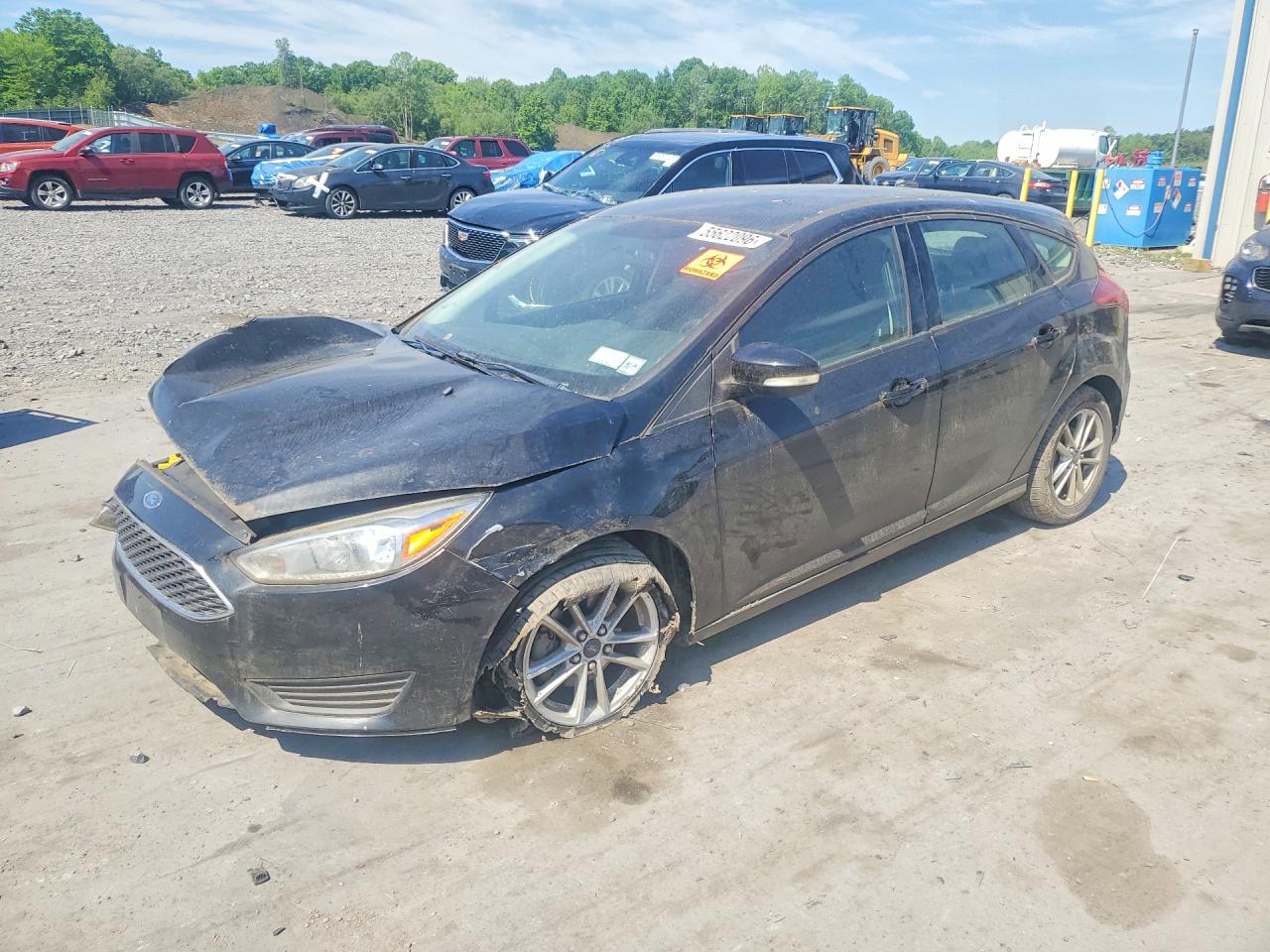 2015 Ford Focus Se Black vin: 1FADP3K29FL223826