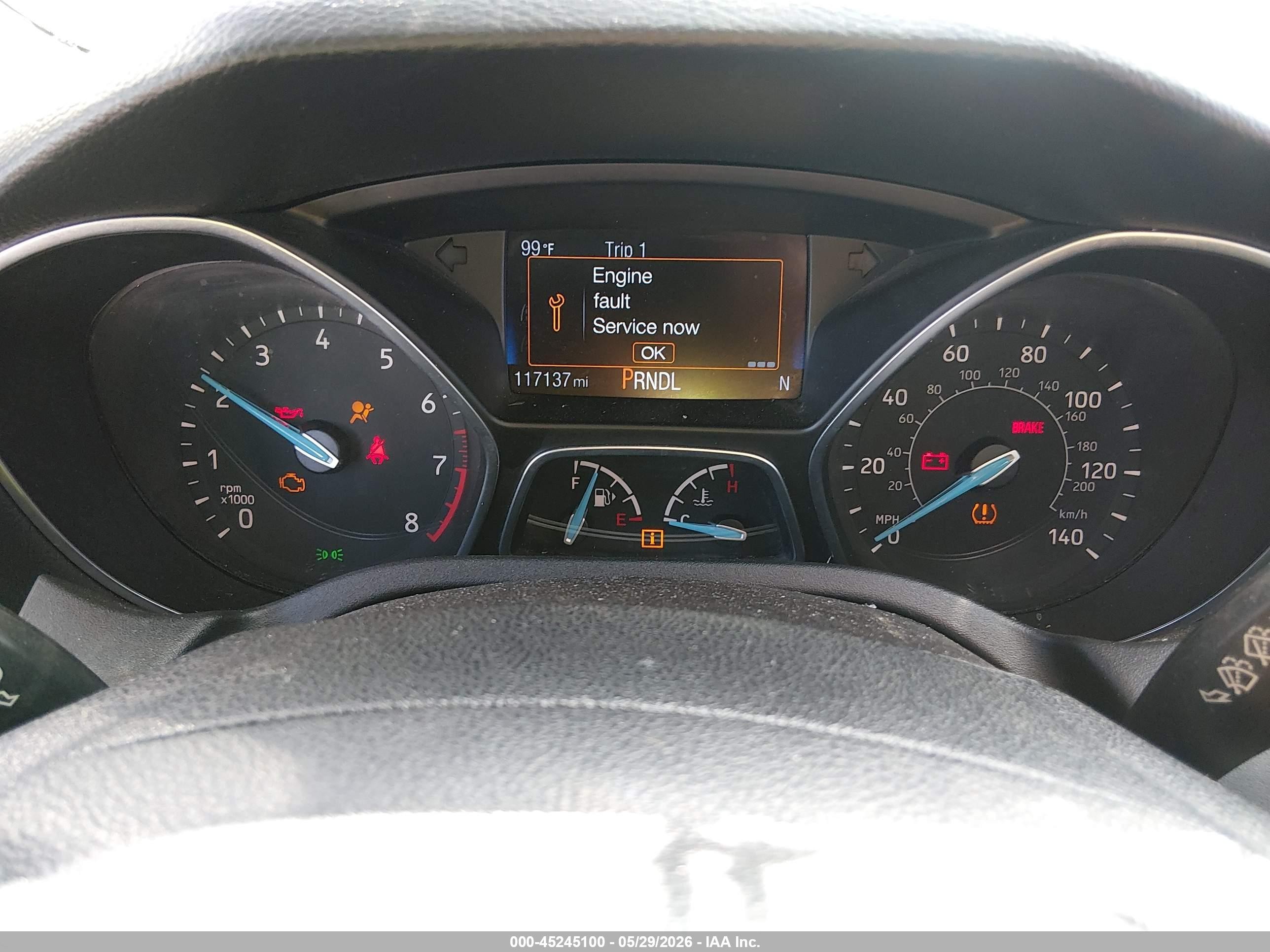 2015 Ford Focus Se Gray vin: 1FADP3K29FL318158