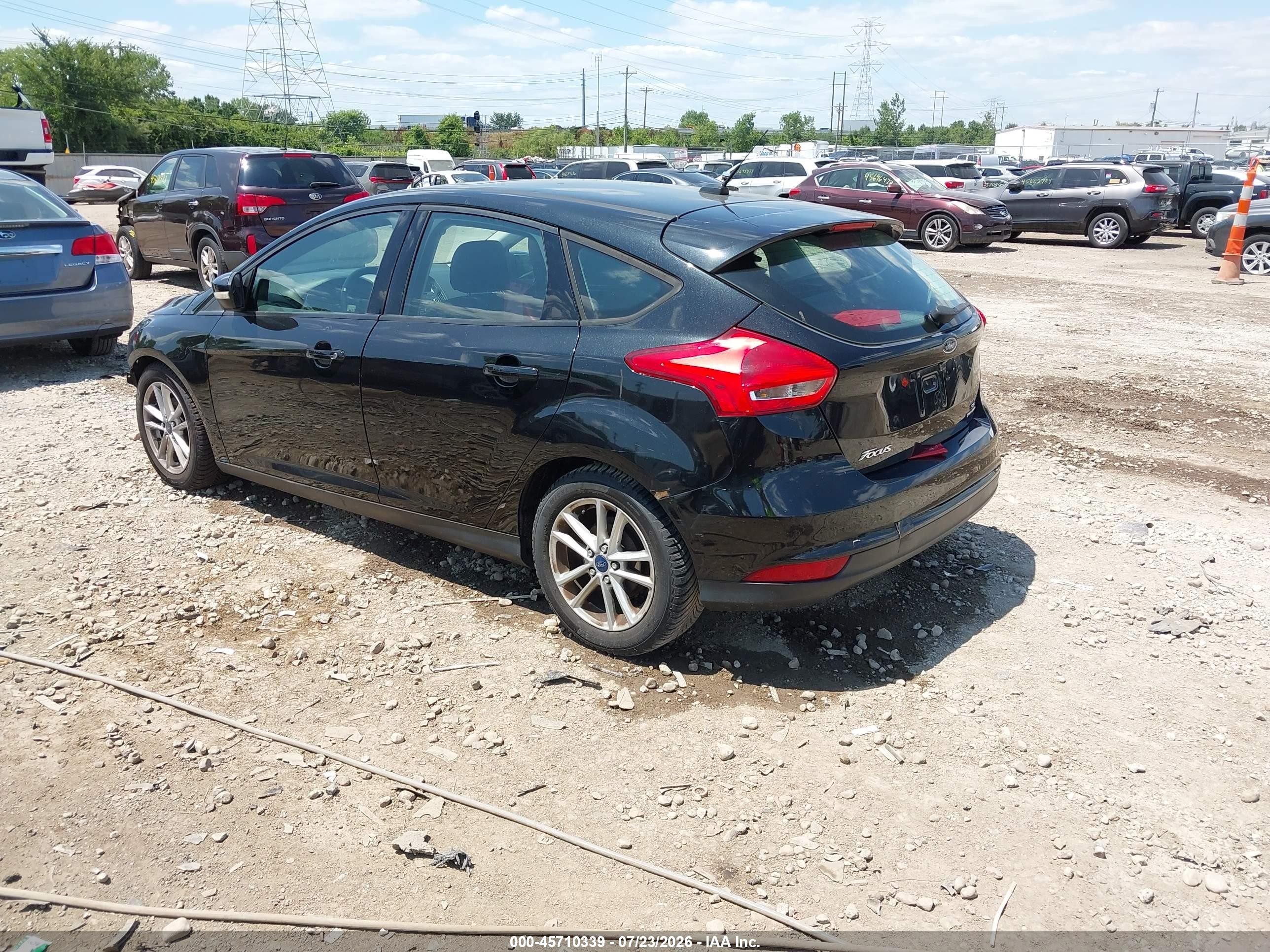 2015 Ford Focus Se Black vin: 1FADP3K29FL367540