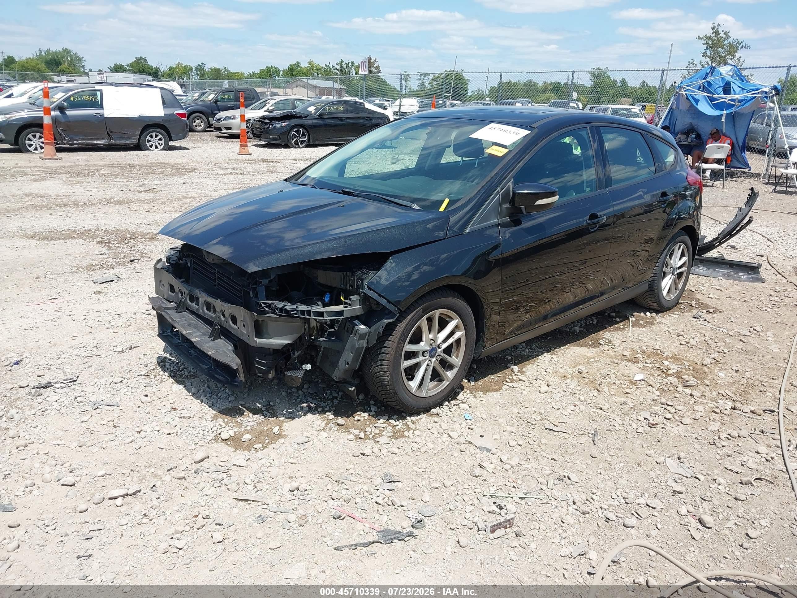 2015 Ford Focus Se Black vin: 1FADP3K29FL367540