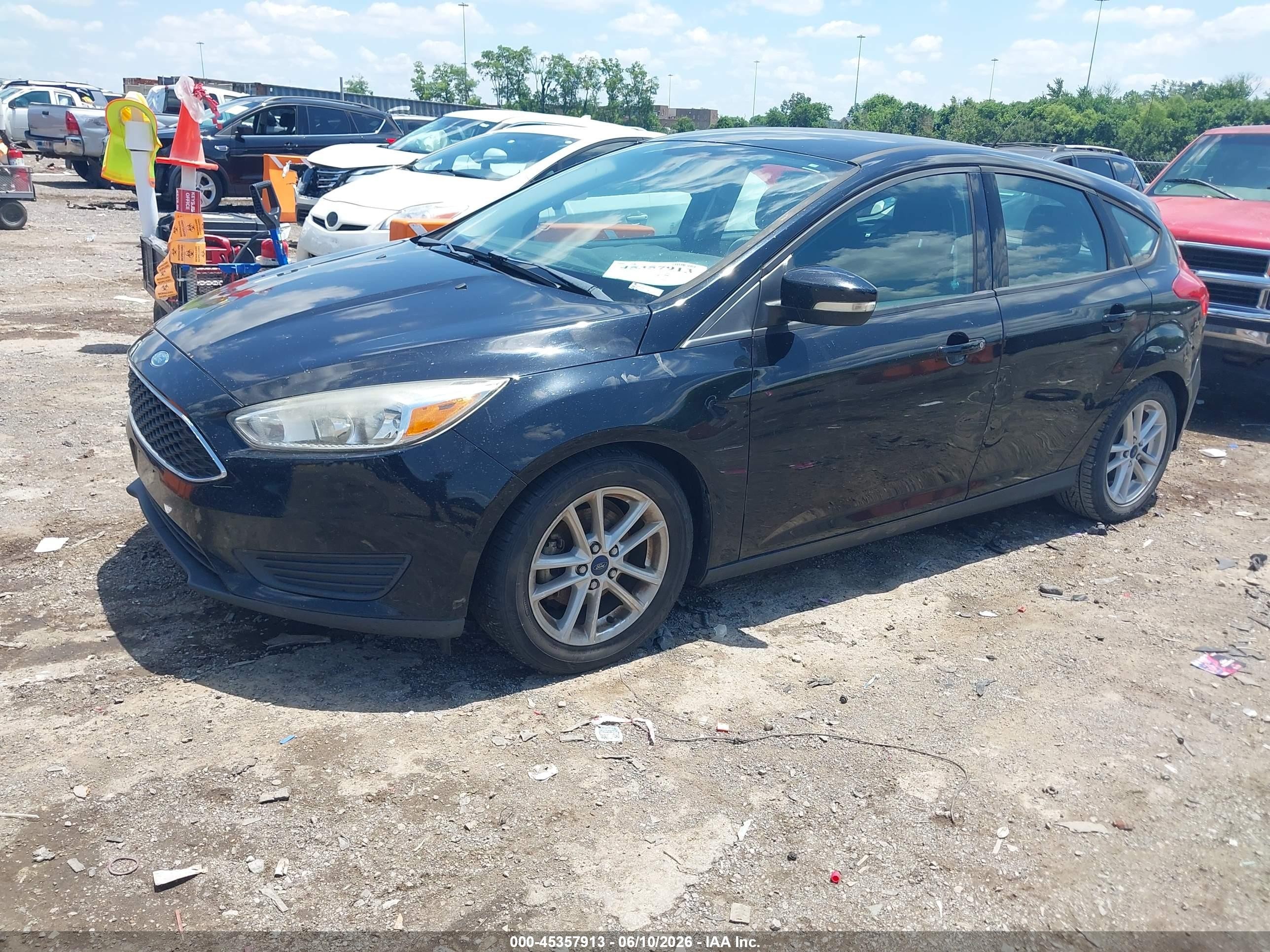 2016 Ford Focus Se Black vin: 1FADP3K29GL217400