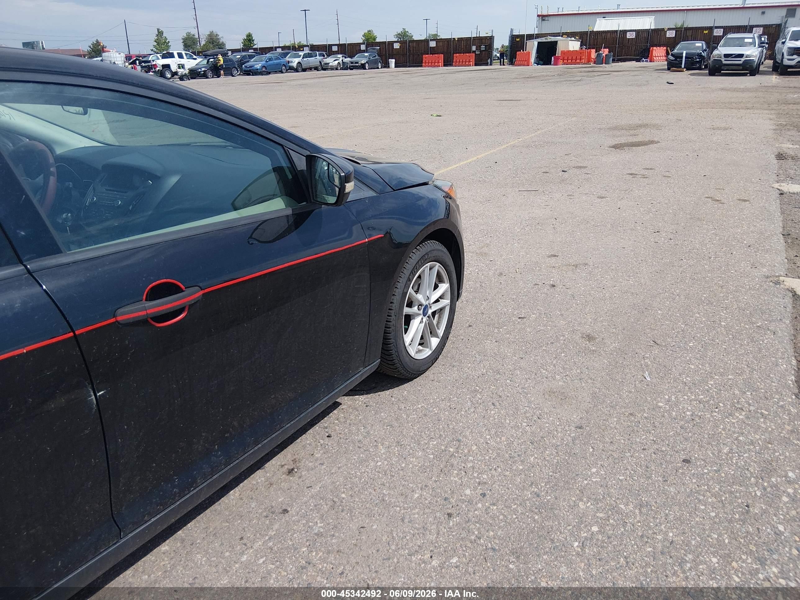 2017 Ford Focus Se Black vin: 1FADP3K29HL224848
