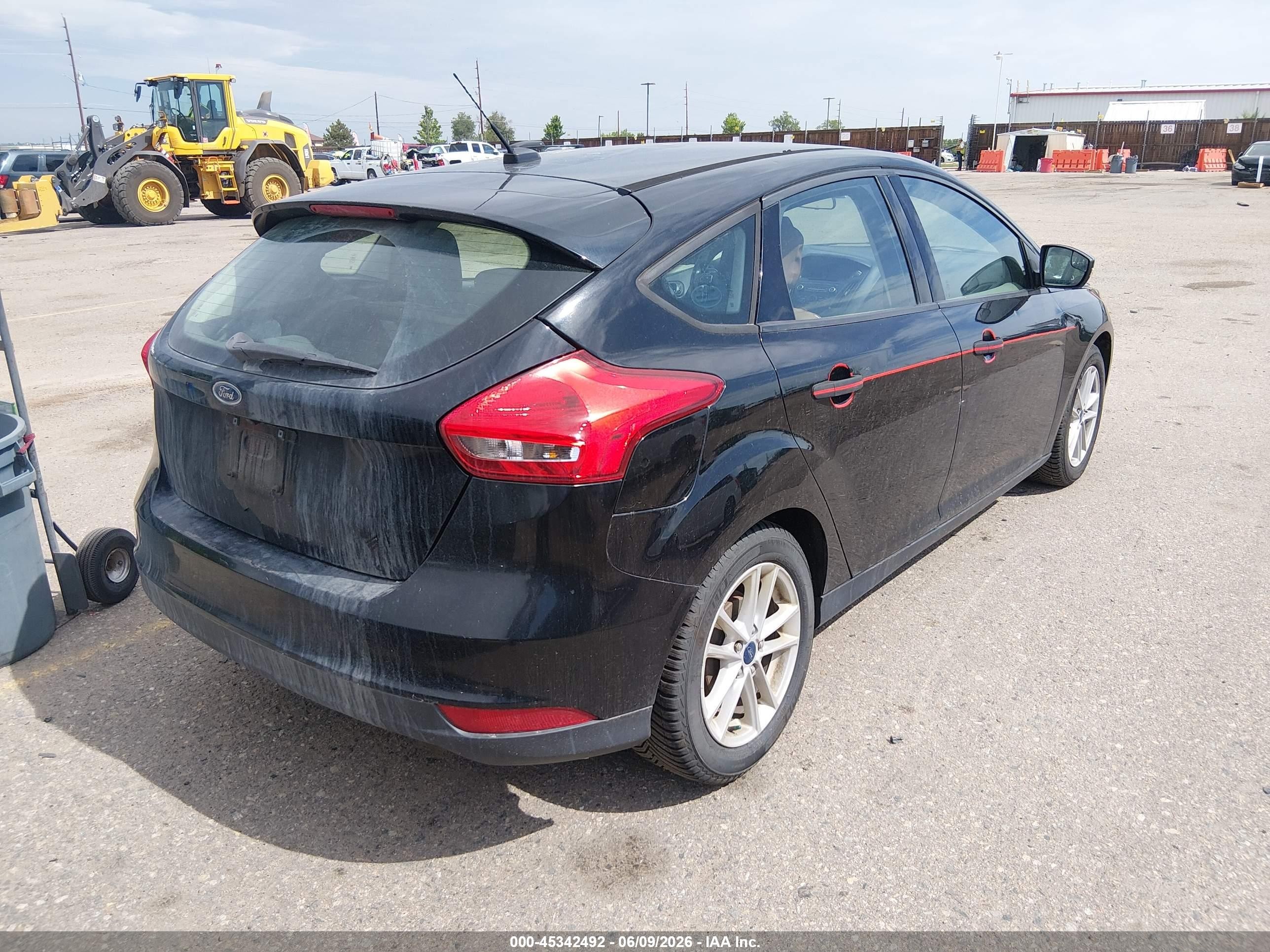 2017 Ford Focus Se Black vin: 1FADP3K29HL224848