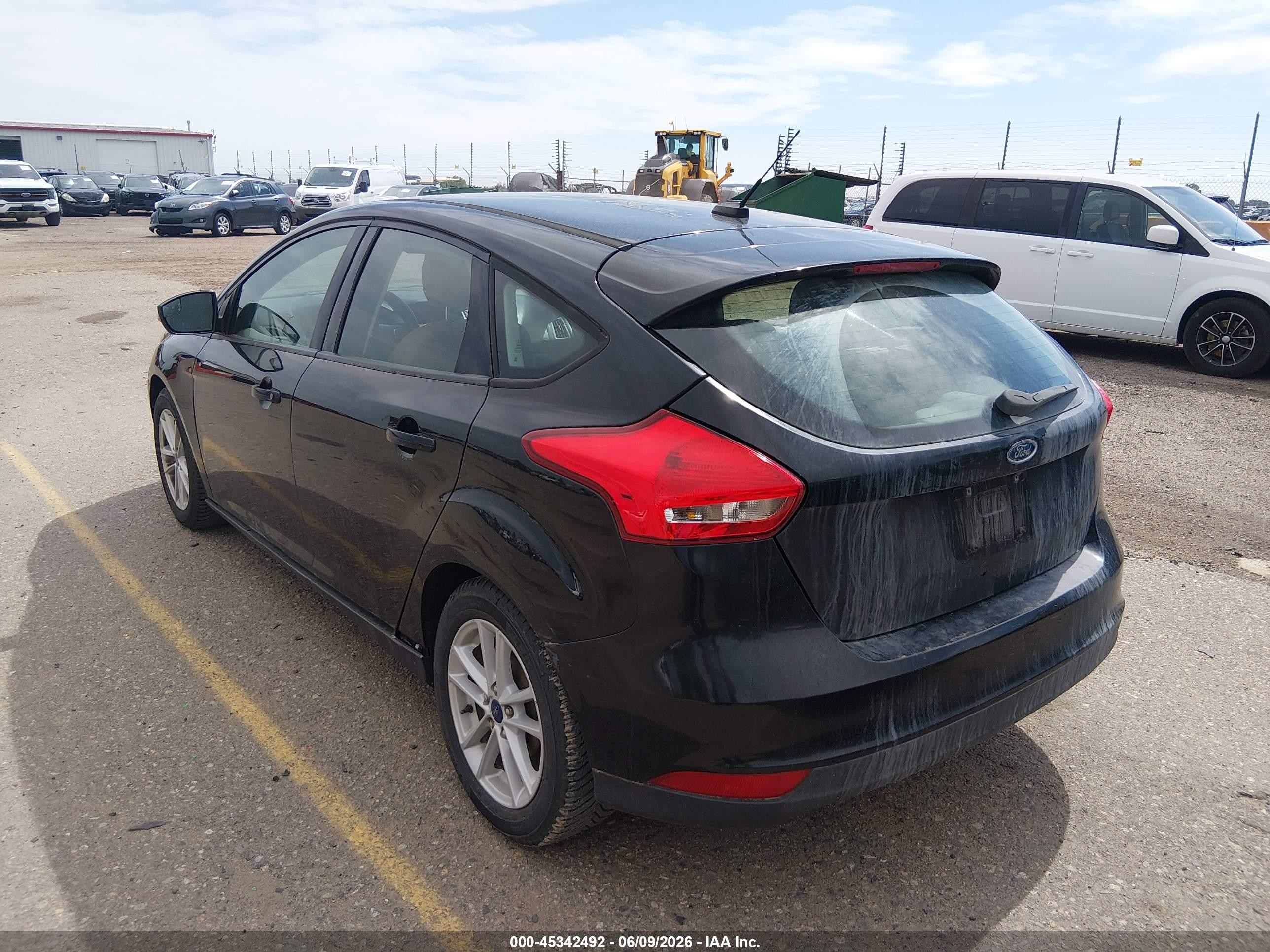 2017 Ford Focus Se Black vin: 1FADP3K29HL224848