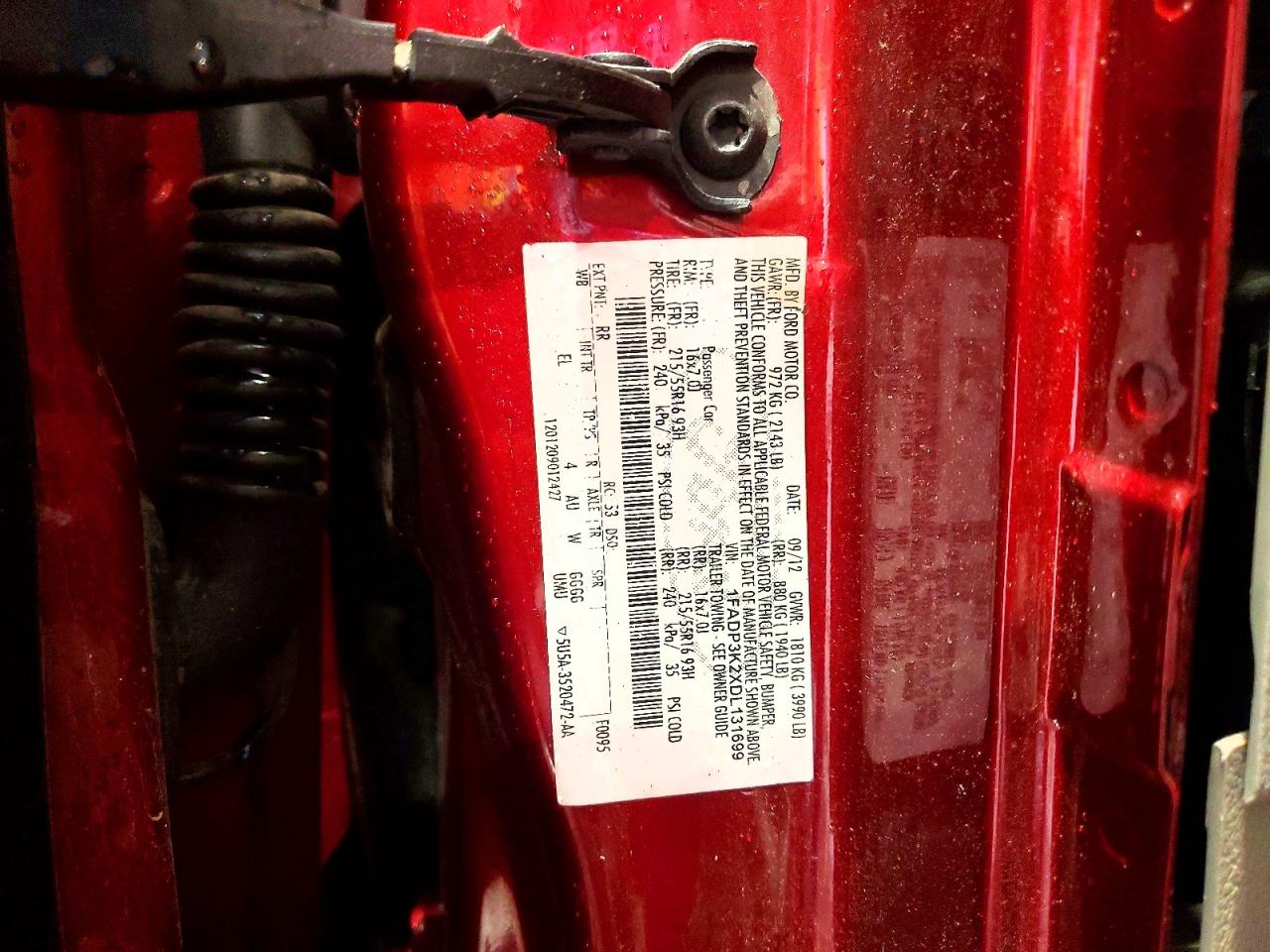 2013 Ford Focus Se Red vin: 1FADP3K2XDL131699