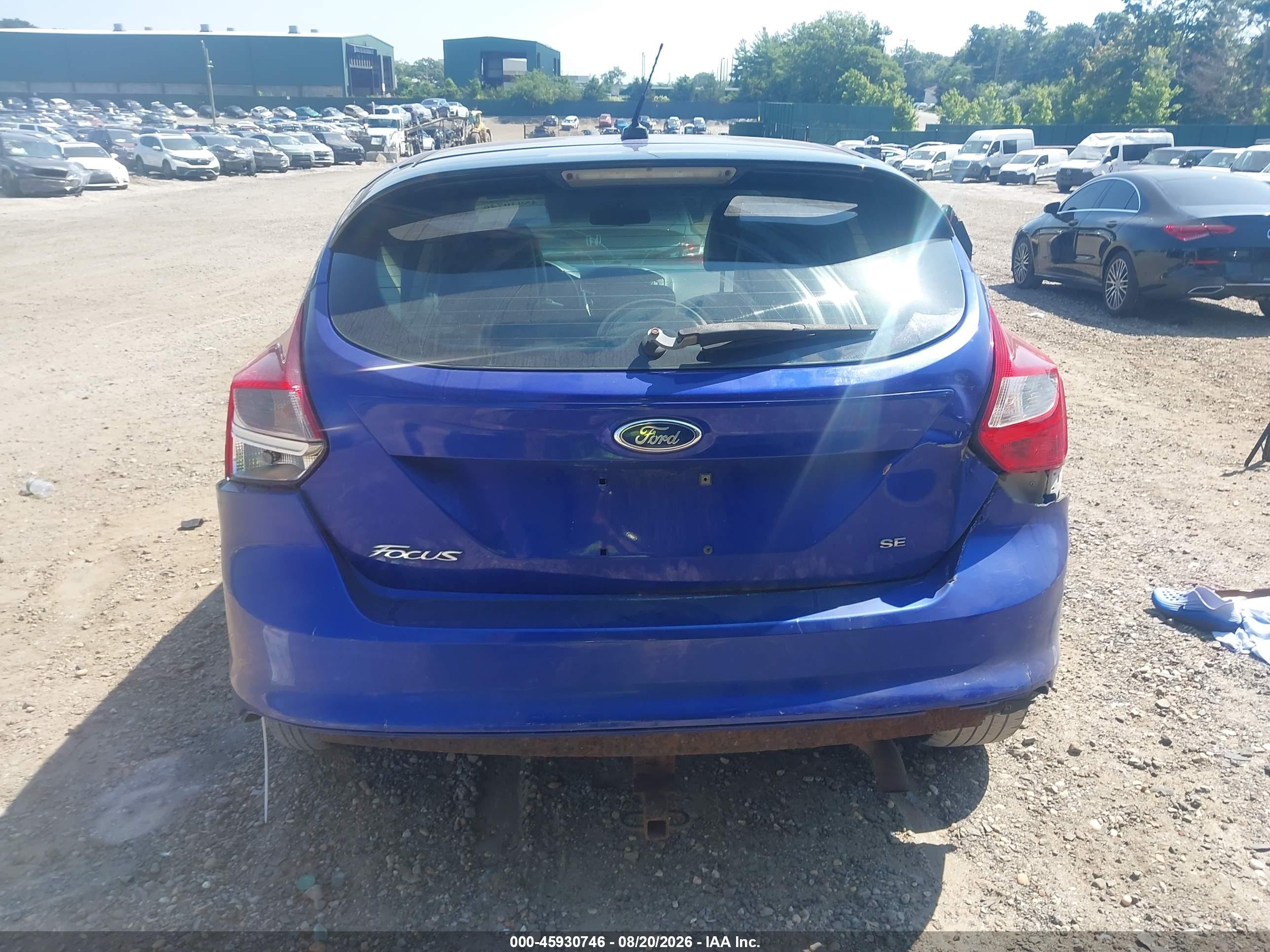 2013 Ford Focus Se Blue vin: 1FADP3K2XDL166842