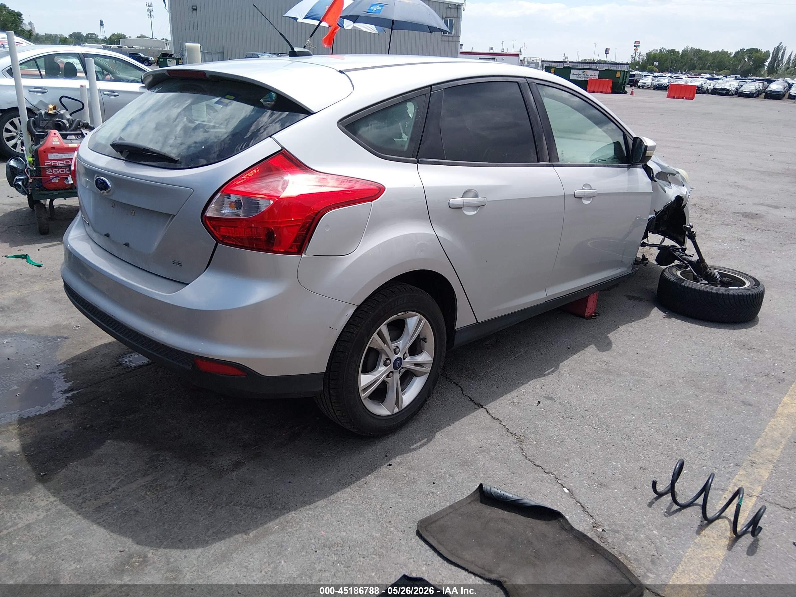 2013 Ford Focus Se Silver vin: 1FADP3K2XDL273051