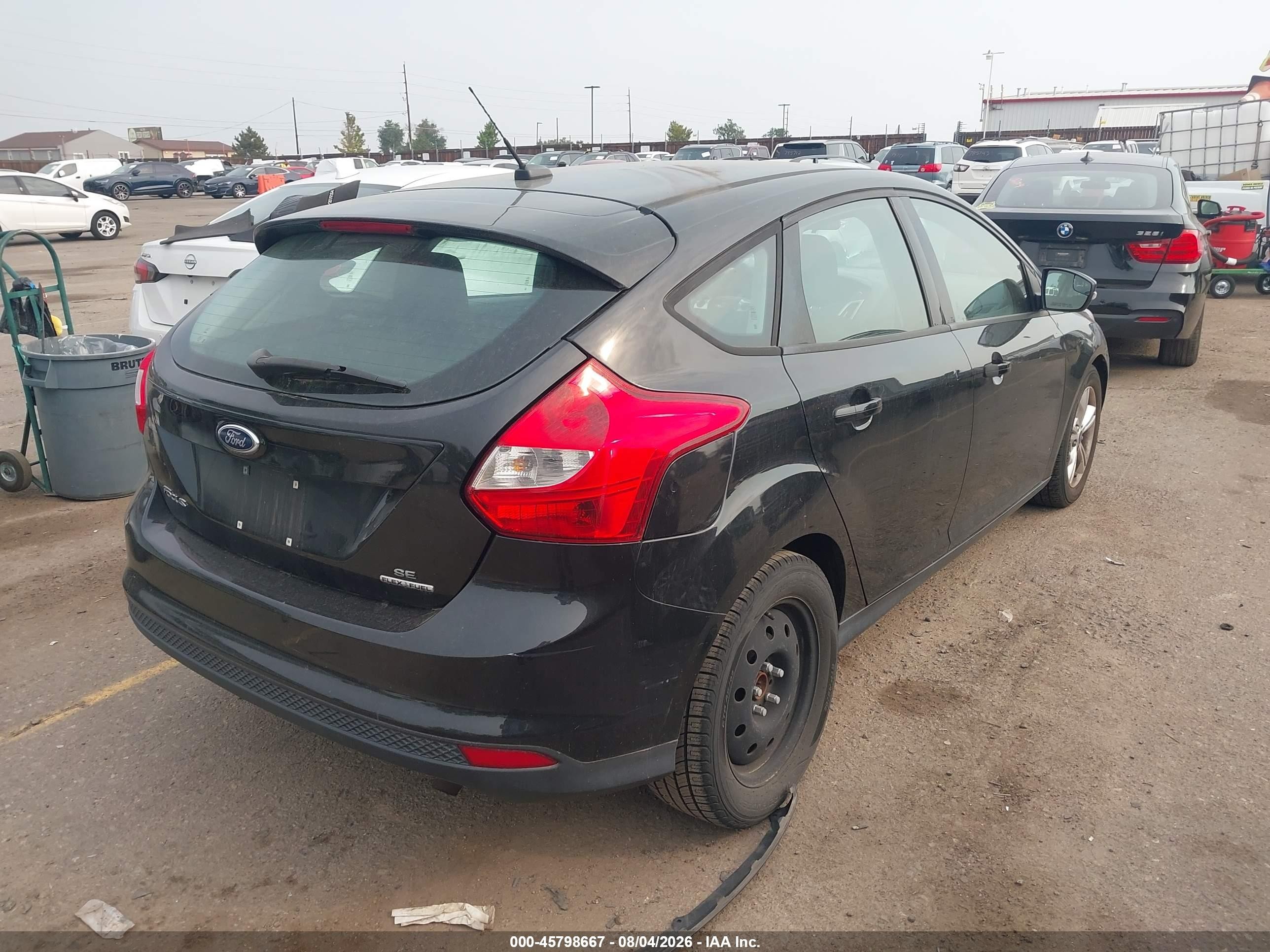 2013 Ford Focus Se Black vin: 1FADP3K2XDL338870