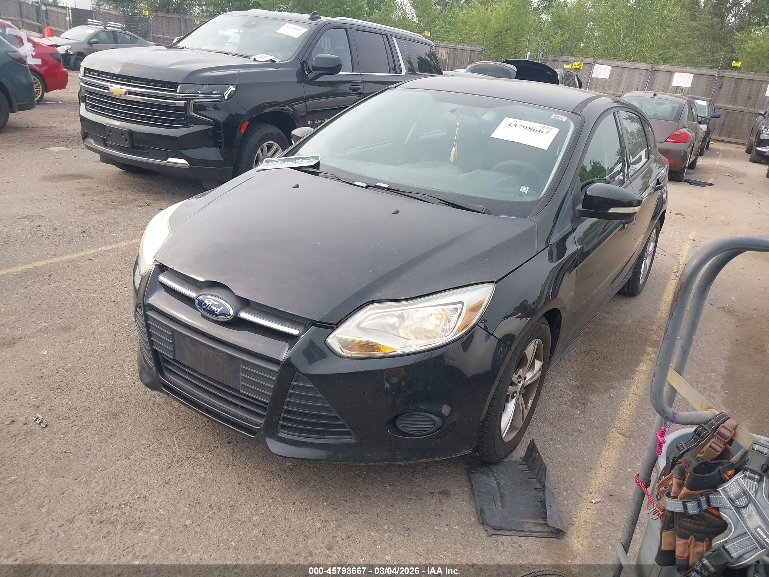 2013 Ford Focus Se Black vin: 1FADP3K2XDL338870