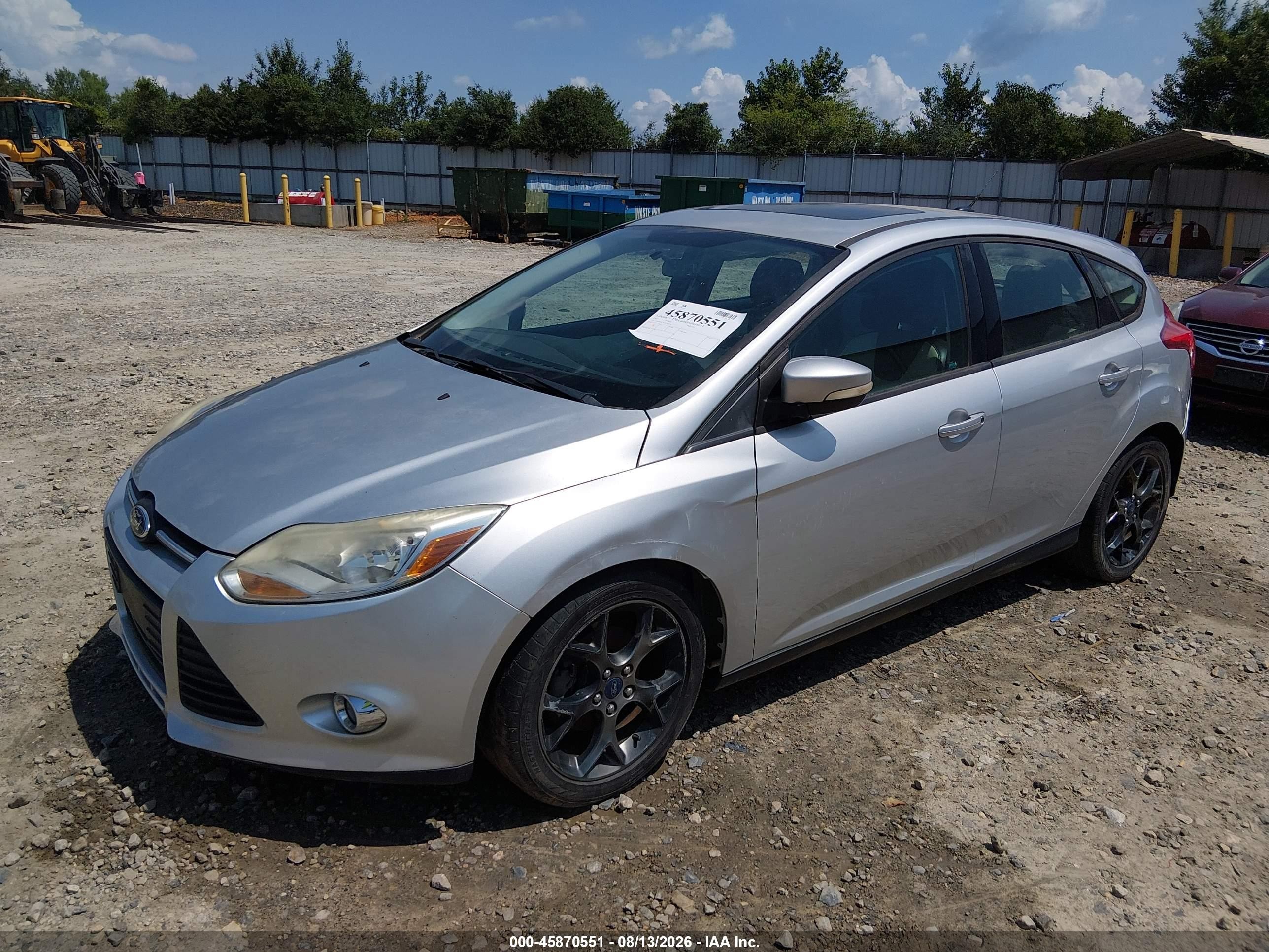 2013 Ford Focus Se Silver vin: 1FADP3K2XDL344278