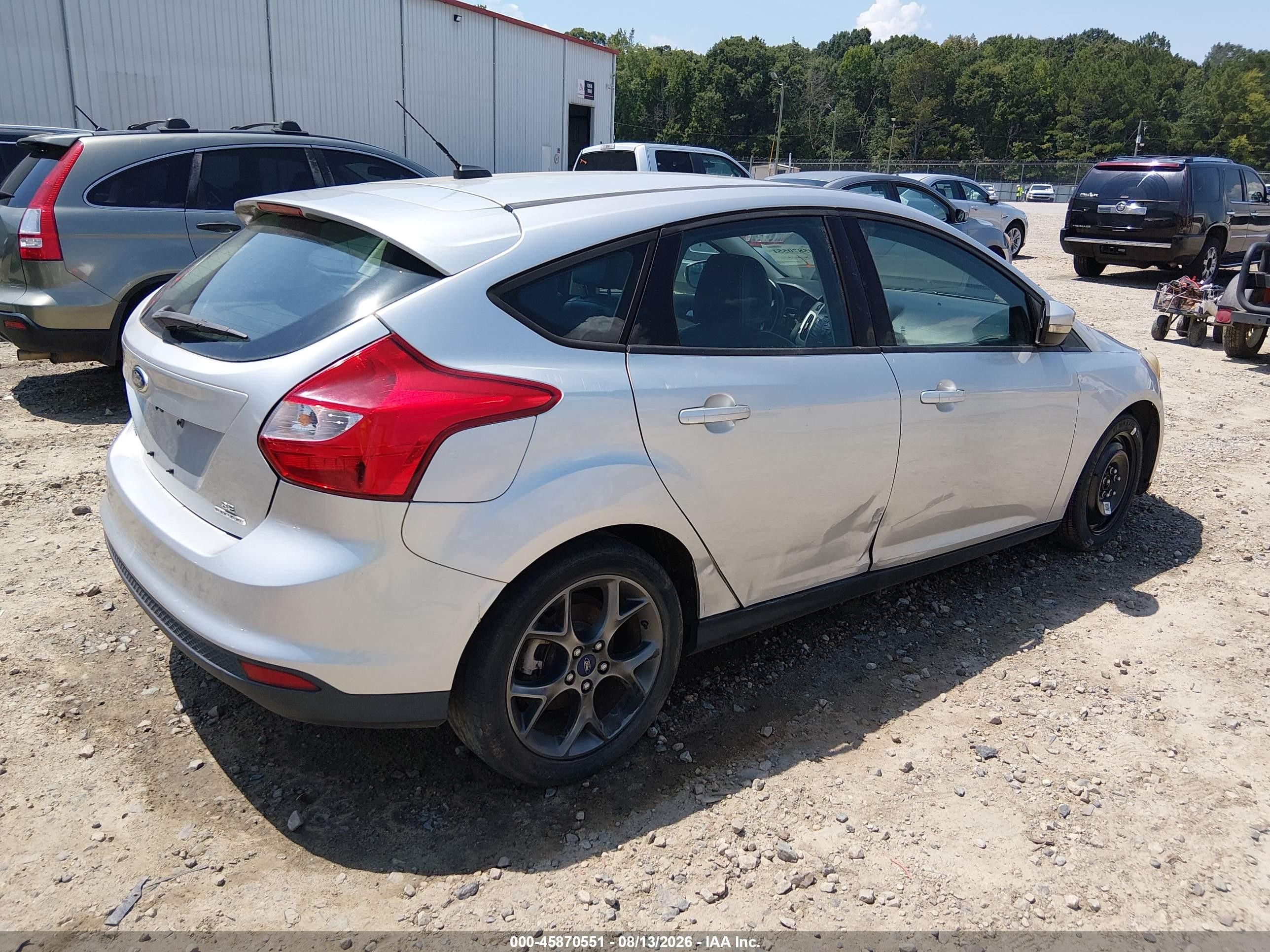 2013 Ford Focus Se Silver vin: 1FADP3K2XDL344278