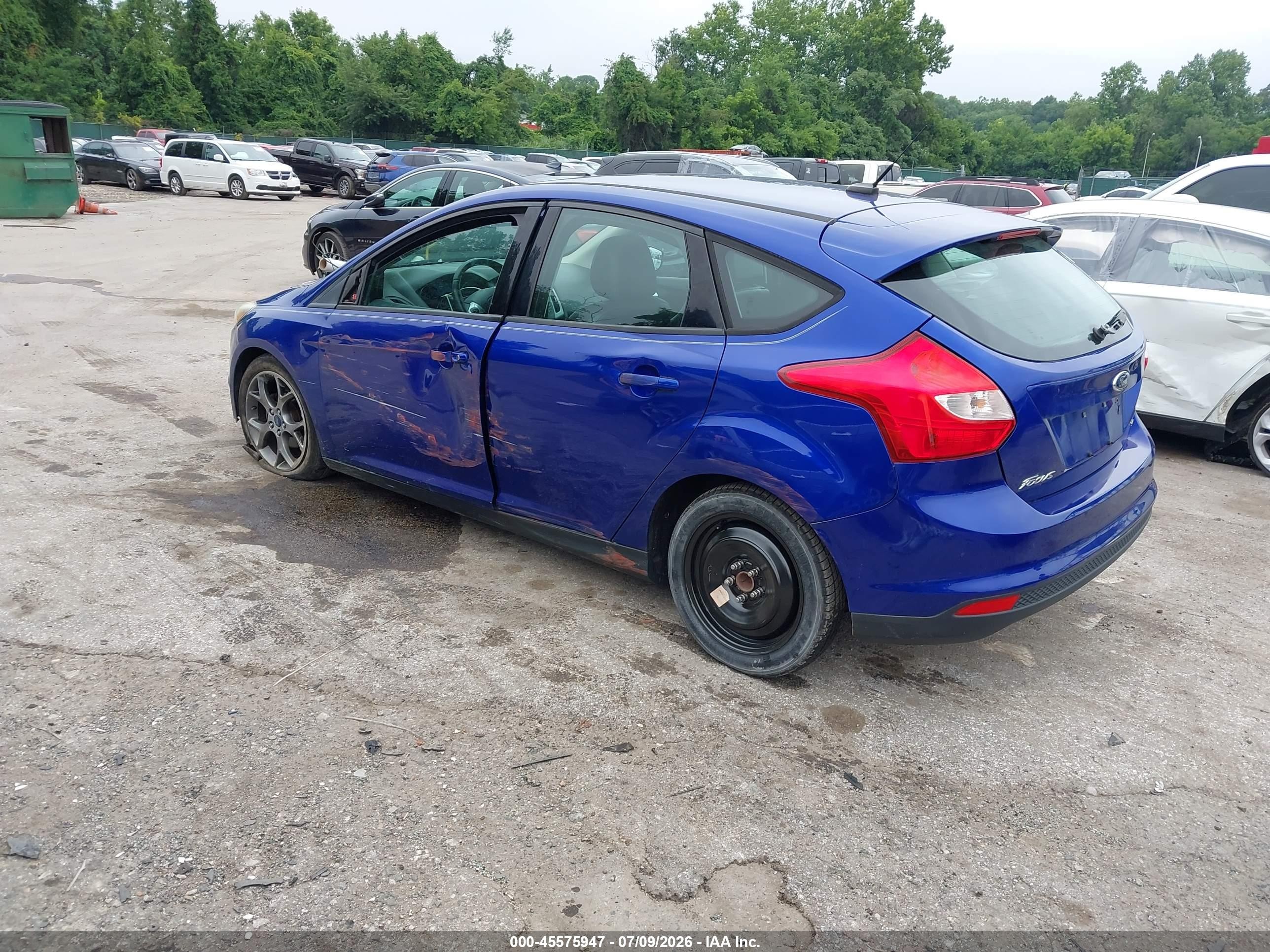 2014 Ford Focus Se Blue vin: 1FADP3K2XEL114614