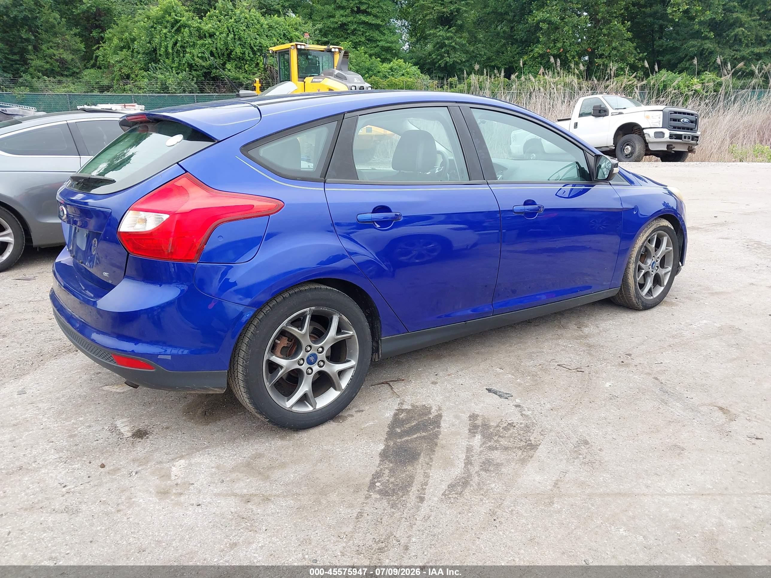 2014 Ford Focus Se Blue vin: 1FADP3K2XEL114614