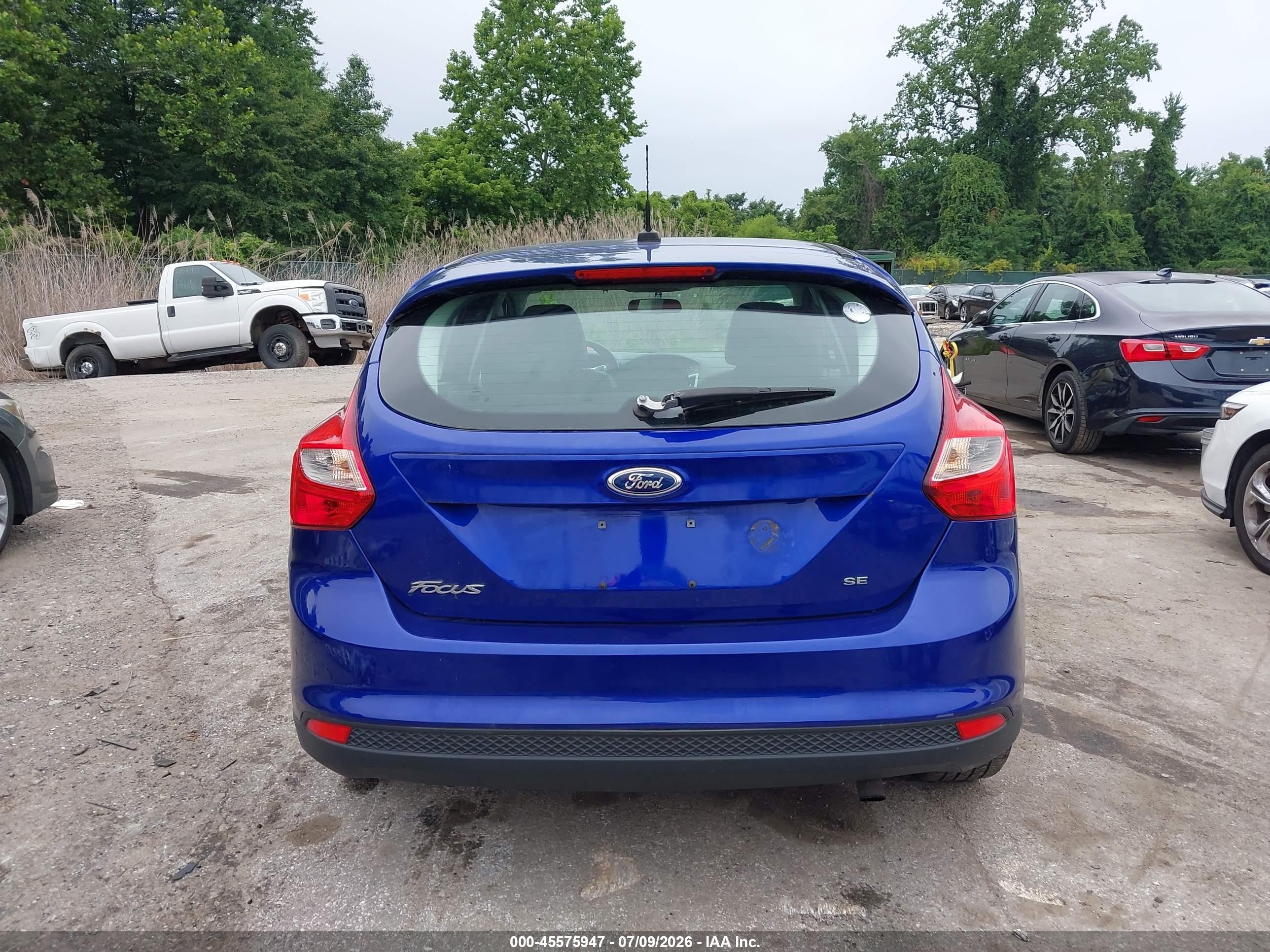 2014 Ford Focus Se Blue vin: 1FADP3K2XEL114614
