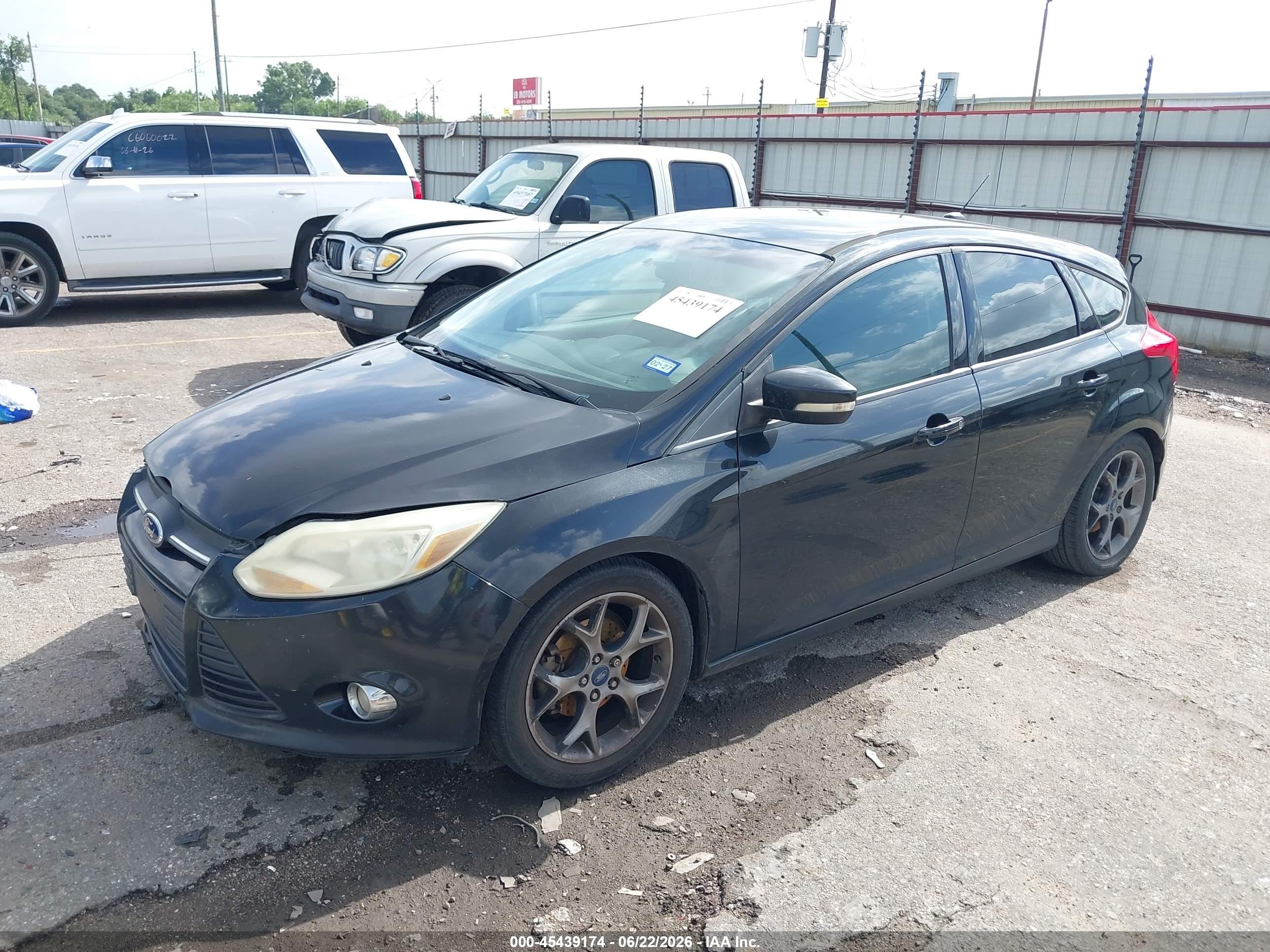 2014 Ford Focus Se Black vin: 1FADP3K2XEL120140