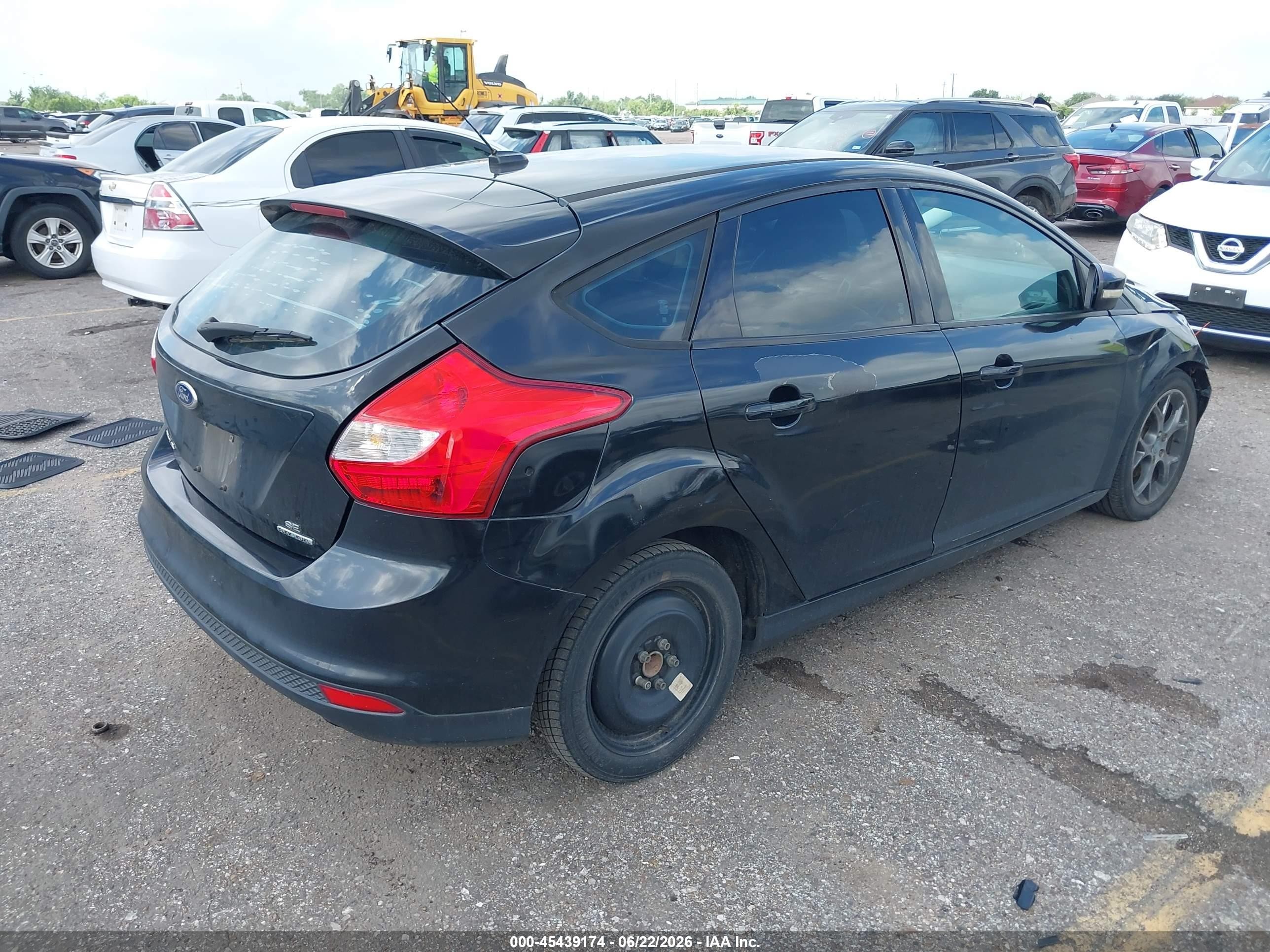 2014 Ford Focus Se Black vin: 1FADP3K2XEL120140