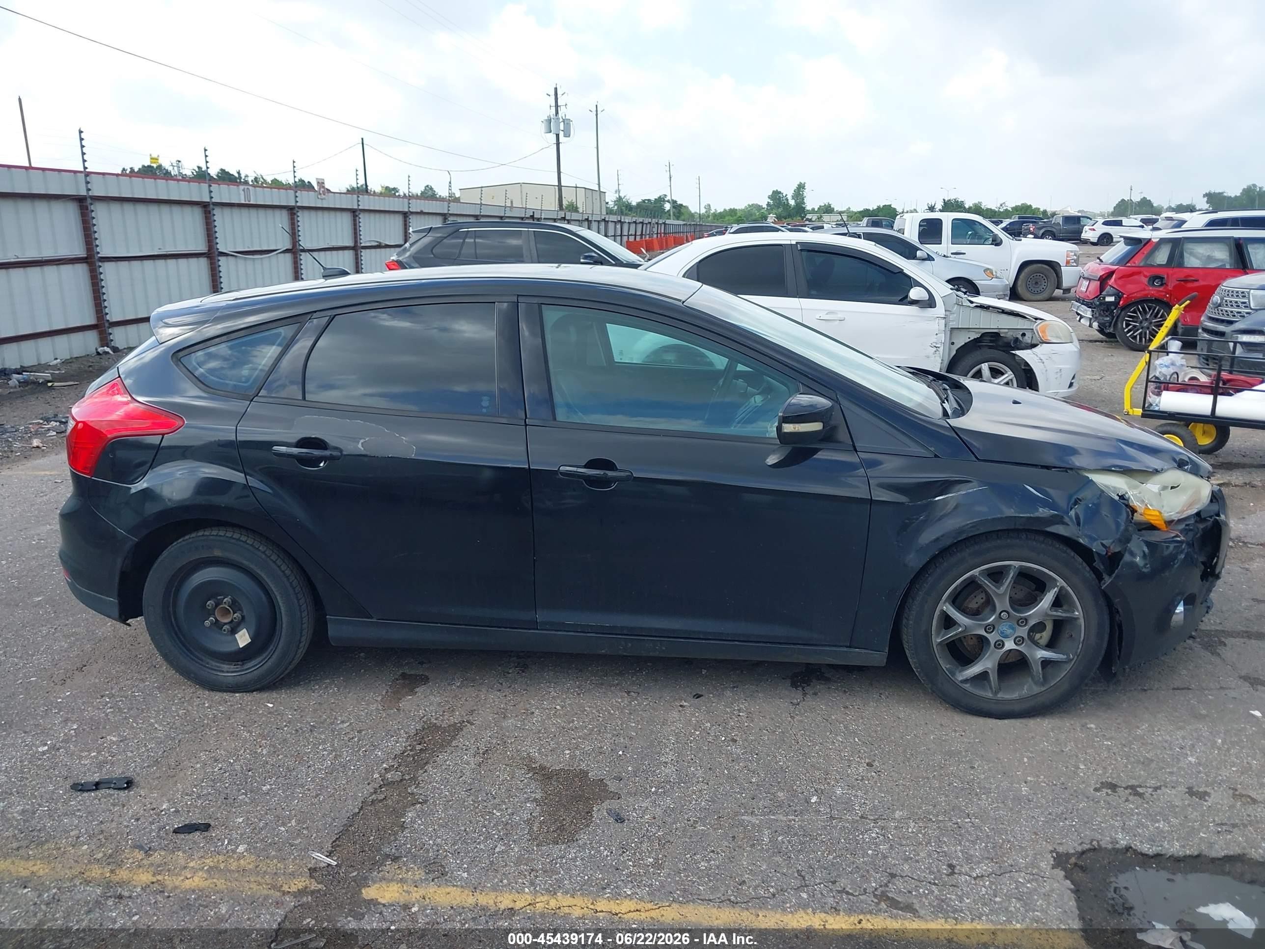 2014 Ford Focus Se Black vin: 1FADP3K2XEL120140