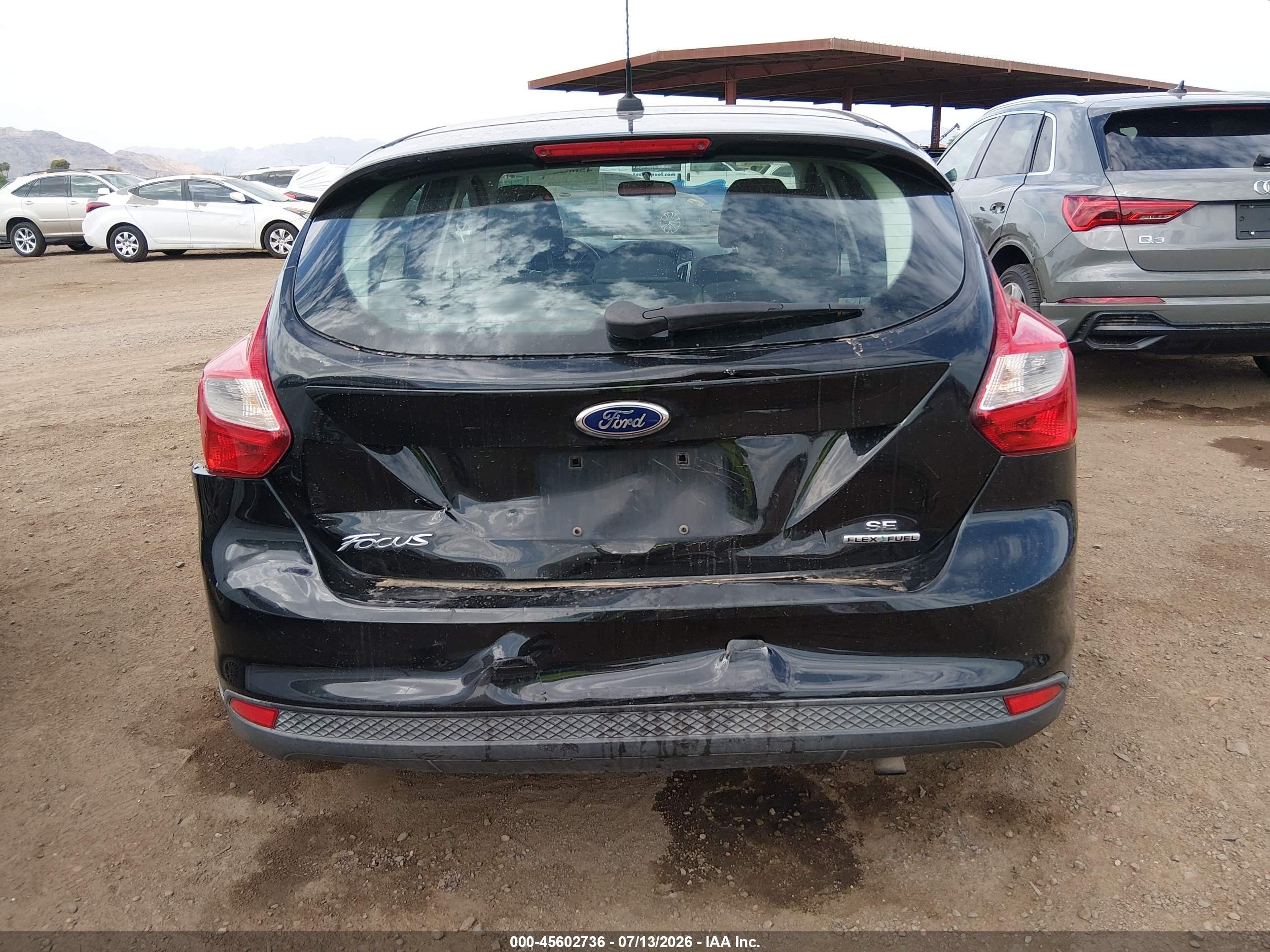 2014 Ford Focus Se Black vin: 1FADP3K2XEL145233