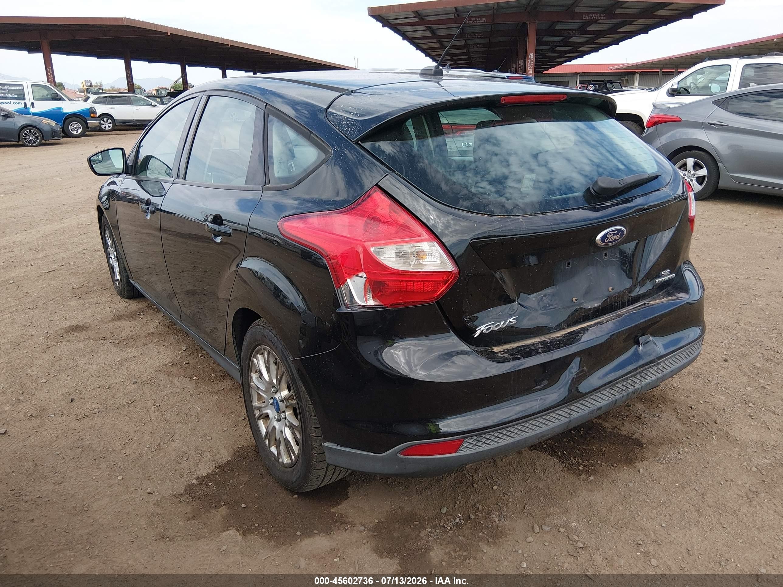 2014 Ford Focus Se Black vin: 1FADP3K2XEL145233