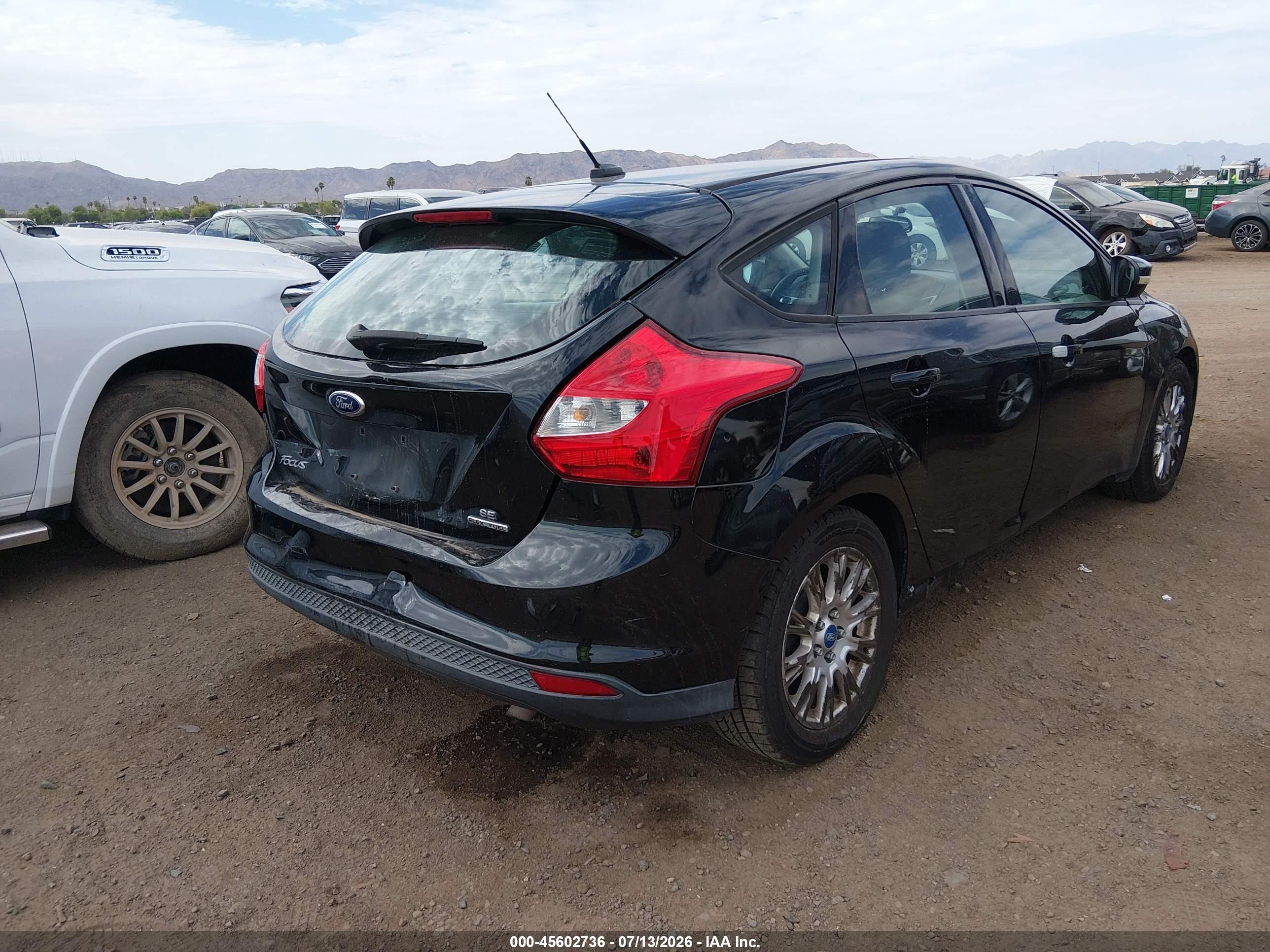 2014 Ford Focus Se Black vin: 1FADP3K2XEL145233