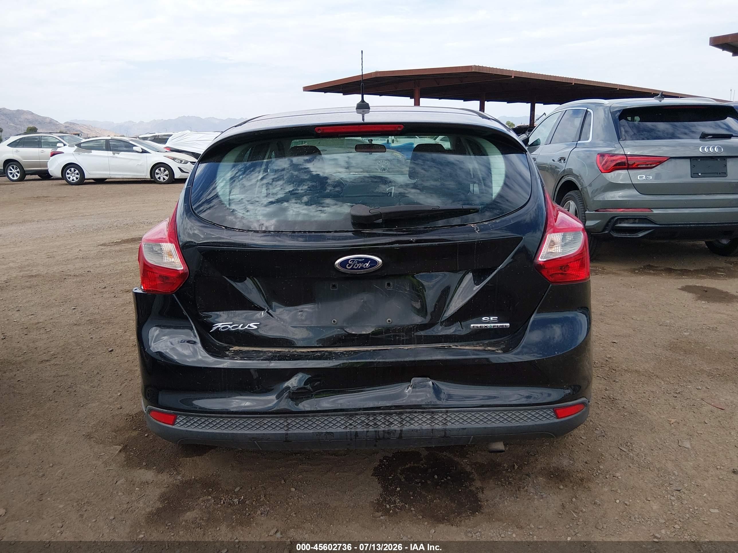 2014 Ford Focus Se Black vin: 1FADP3K2XEL145233