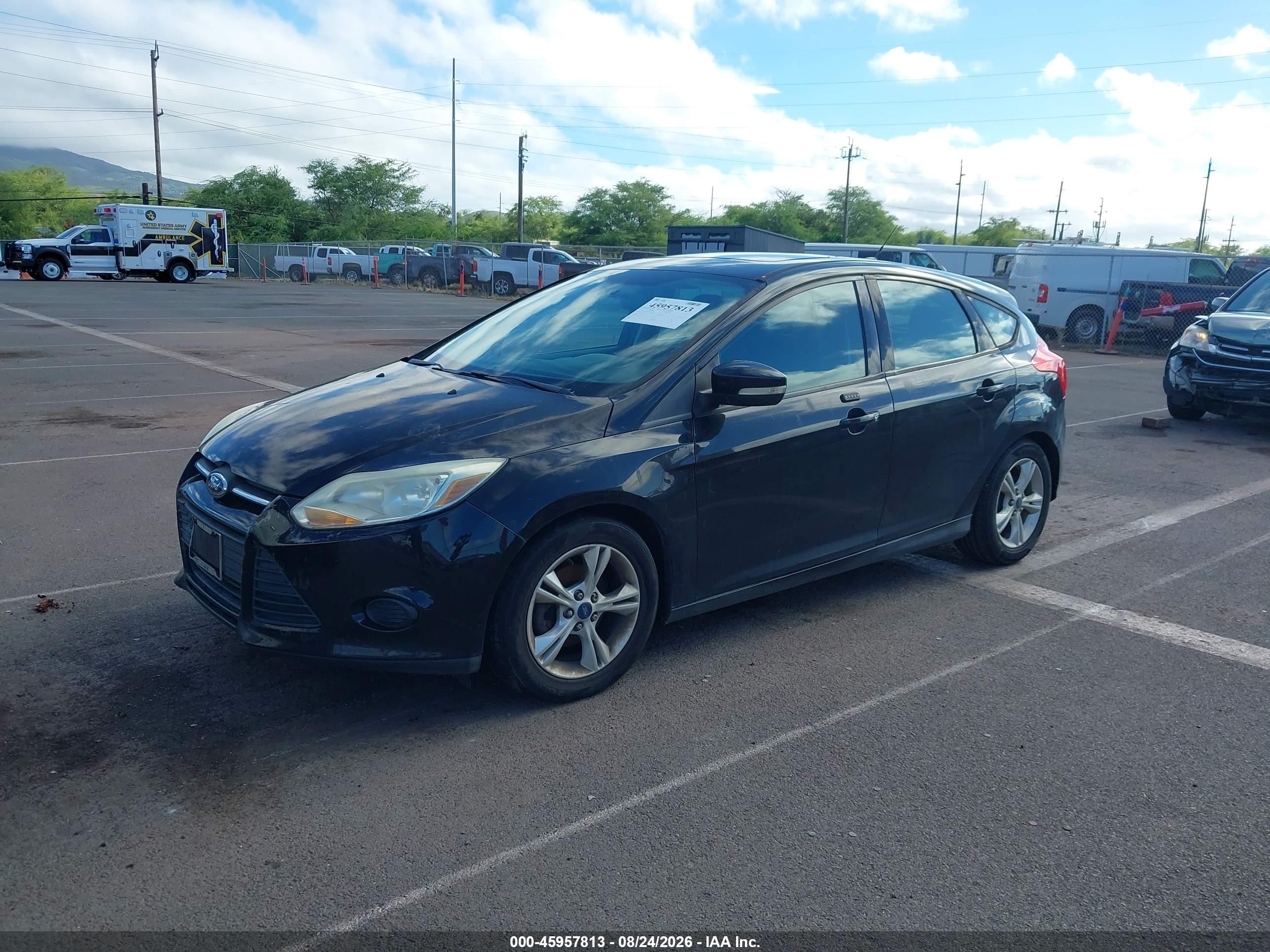 2014 Ford Focus Se Black vin: 1FADP3K2XEL153574