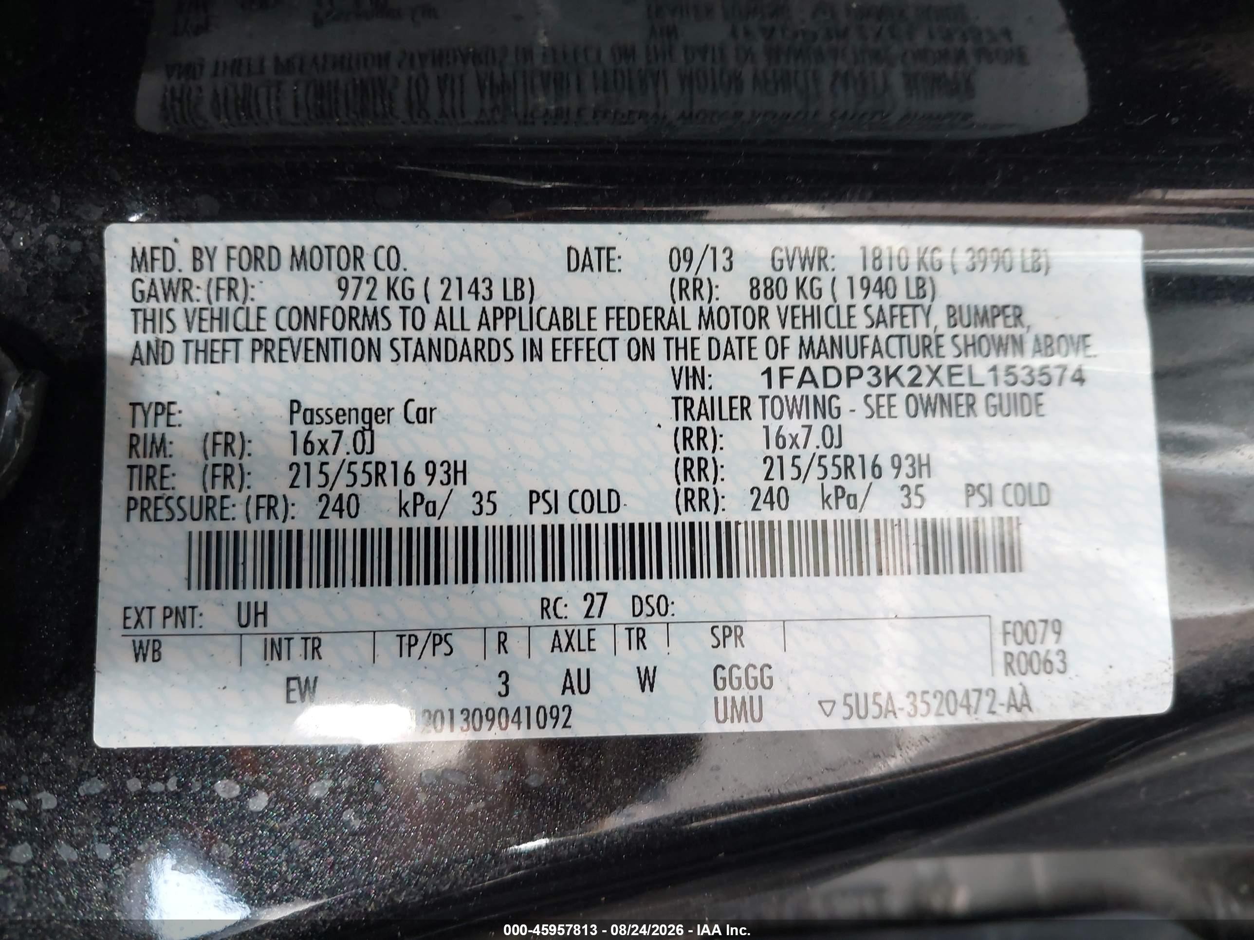2014 Ford Focus Se Black vin: 1FADP3K2XEL153574