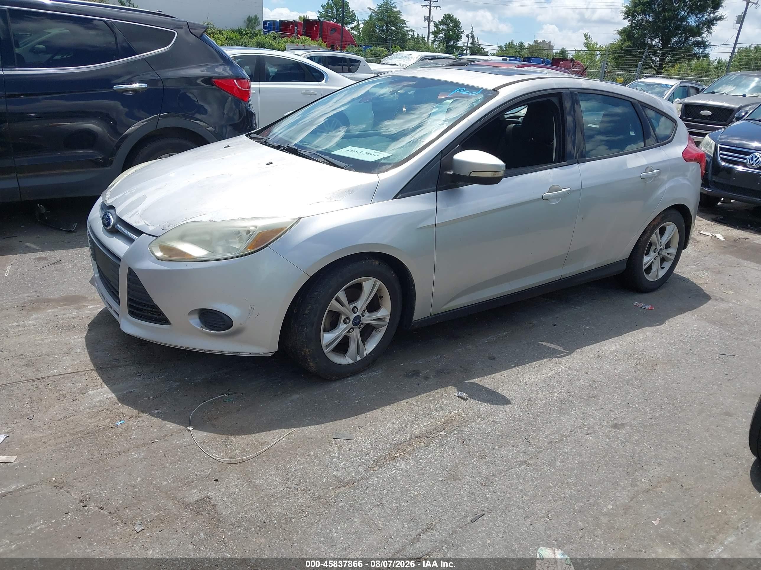 2014 Ford Focus Se Gray vin: 1FADP3K2XEL225423