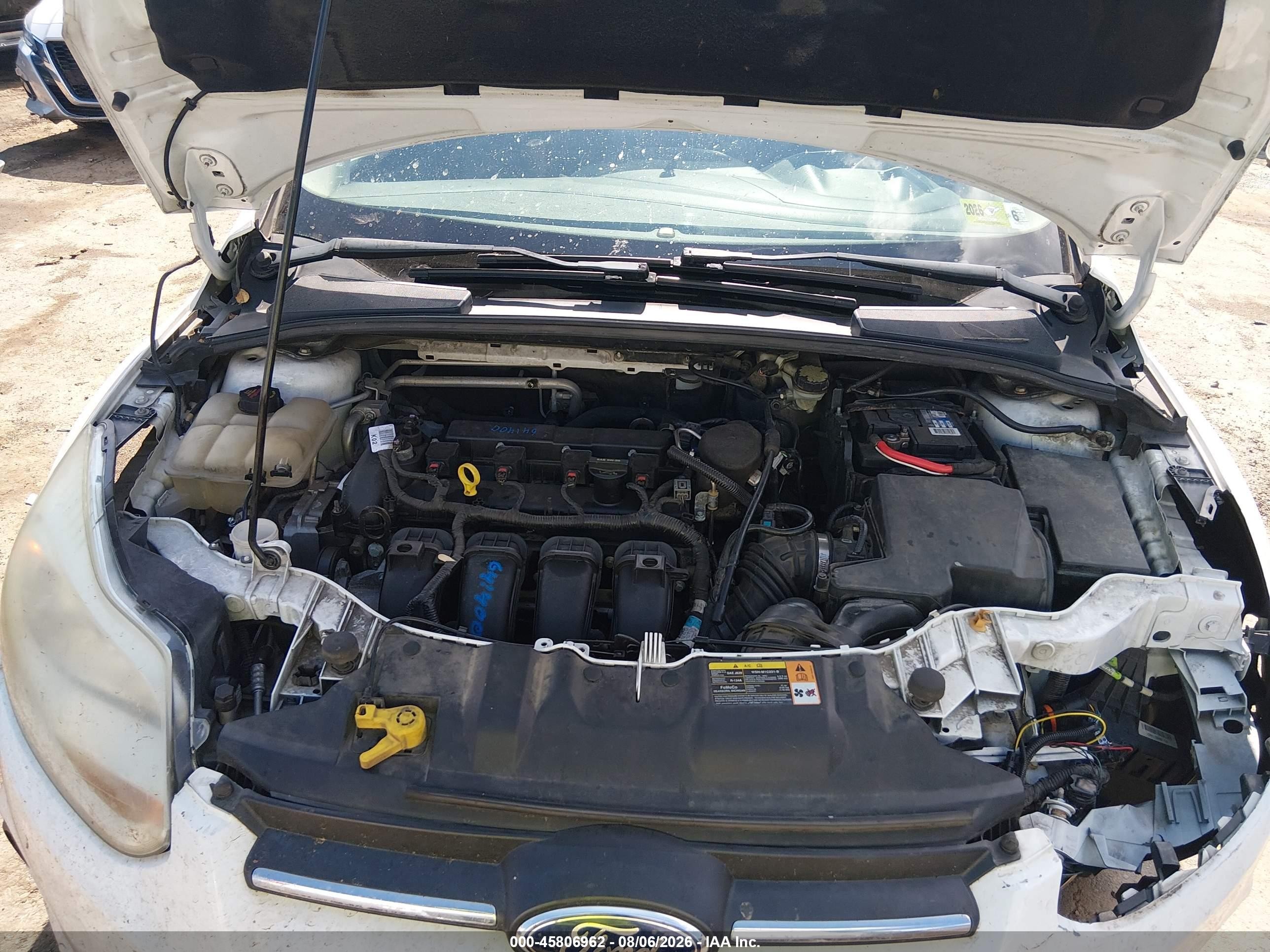 2014 Ford Focus Se White vin: 1FADP3K2XEL265162