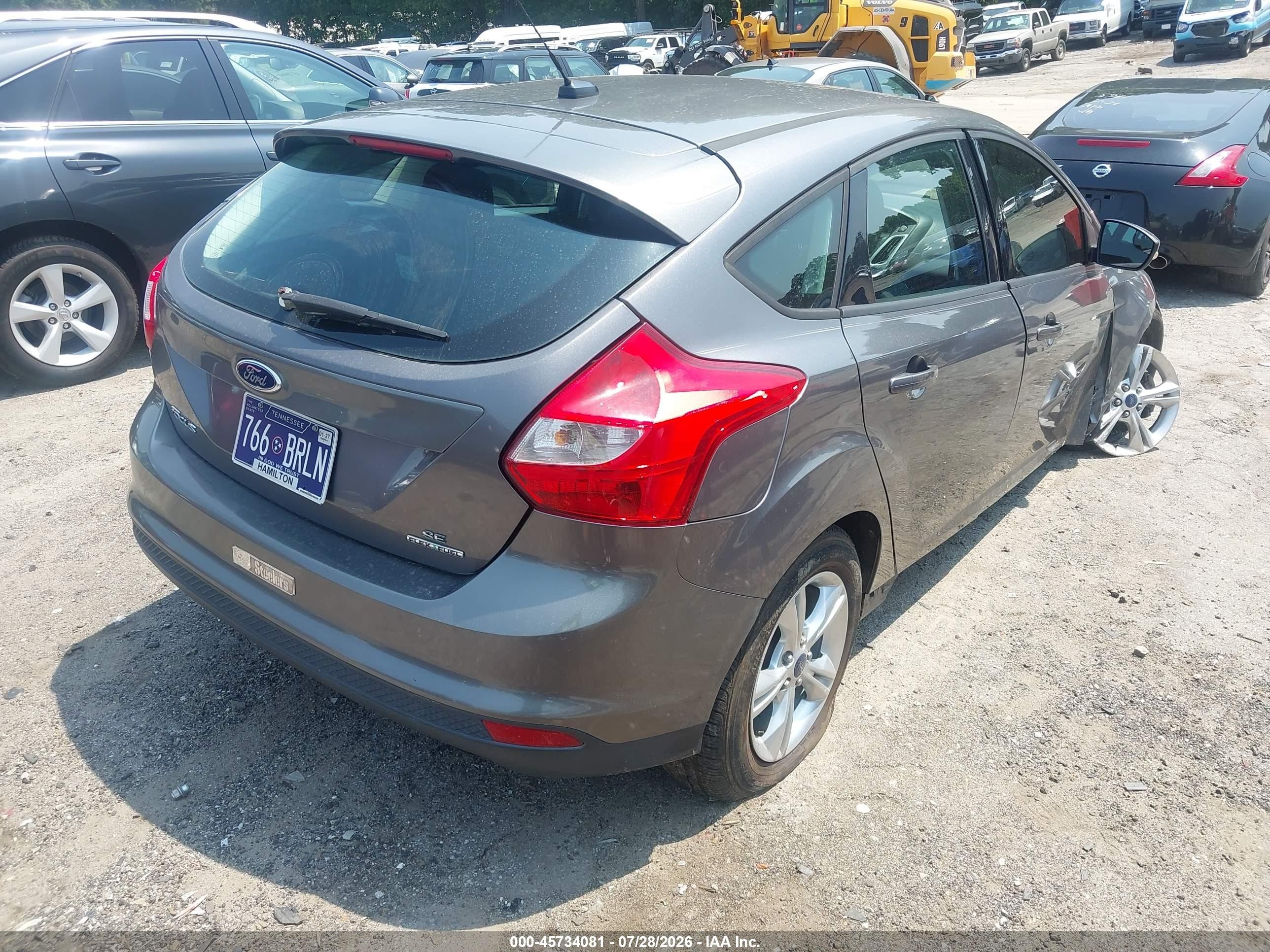 2014 Ford Focus Se Gray vin: 1FADP3K2XEL313825