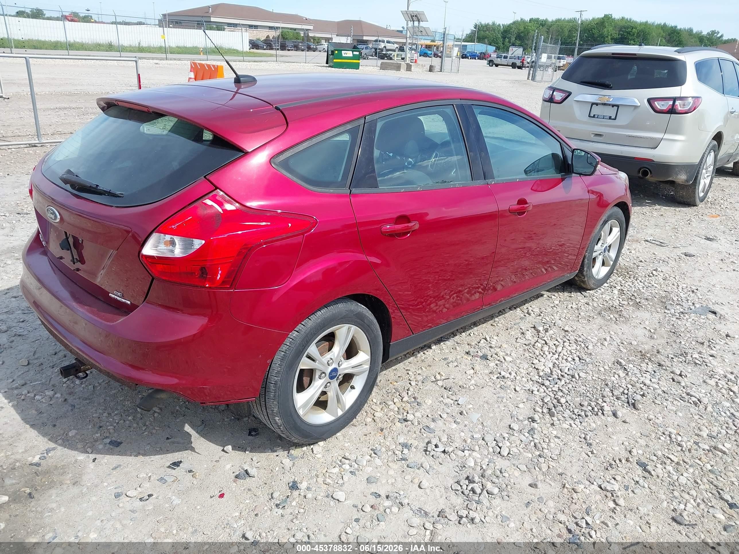 2014 Ford Focus Se Burgundy vin: 1FADP3K2XEL388198