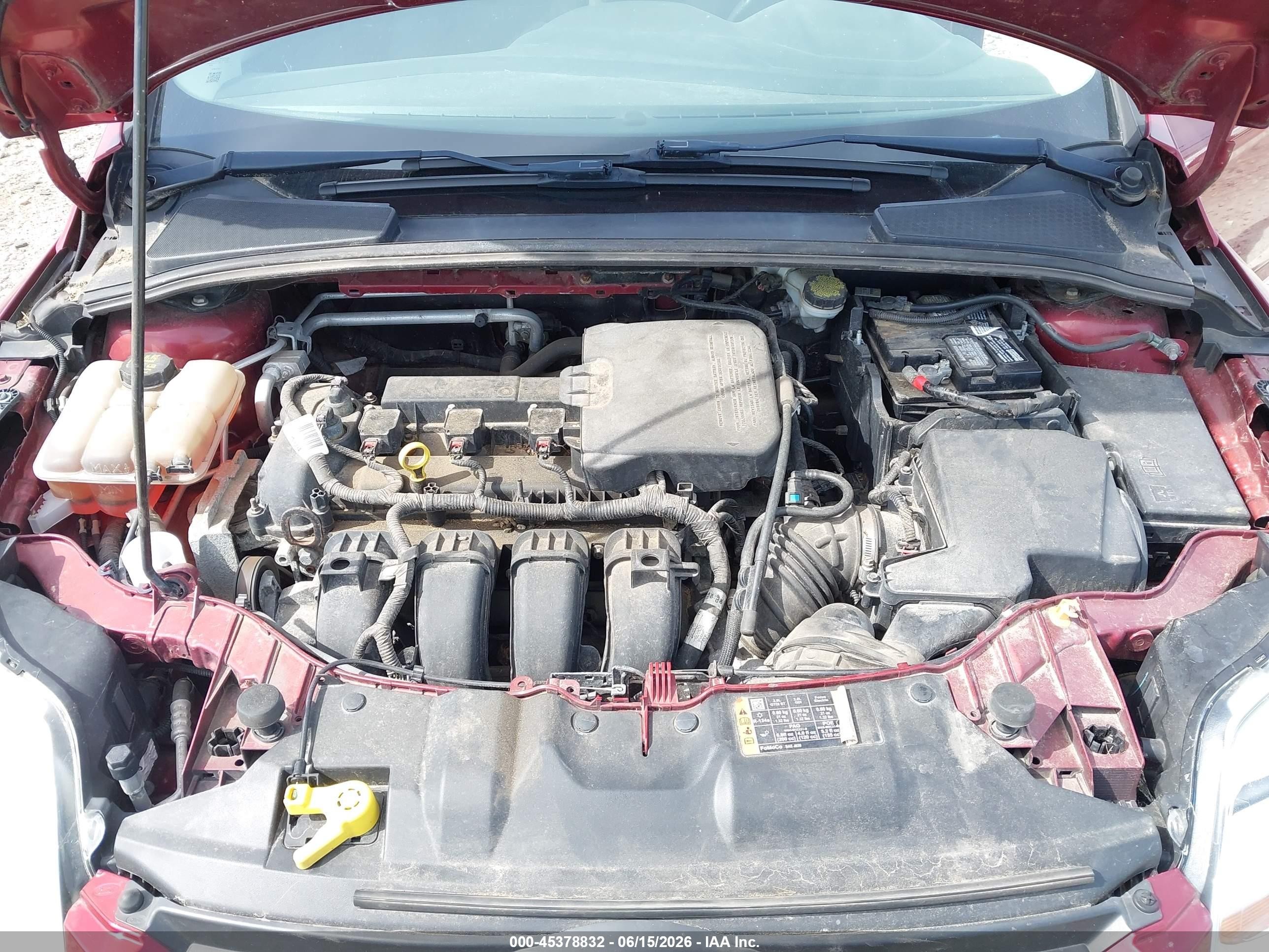 2014 Ford Focus Se Burgundy vin: 1FADP3K2XEL388198
