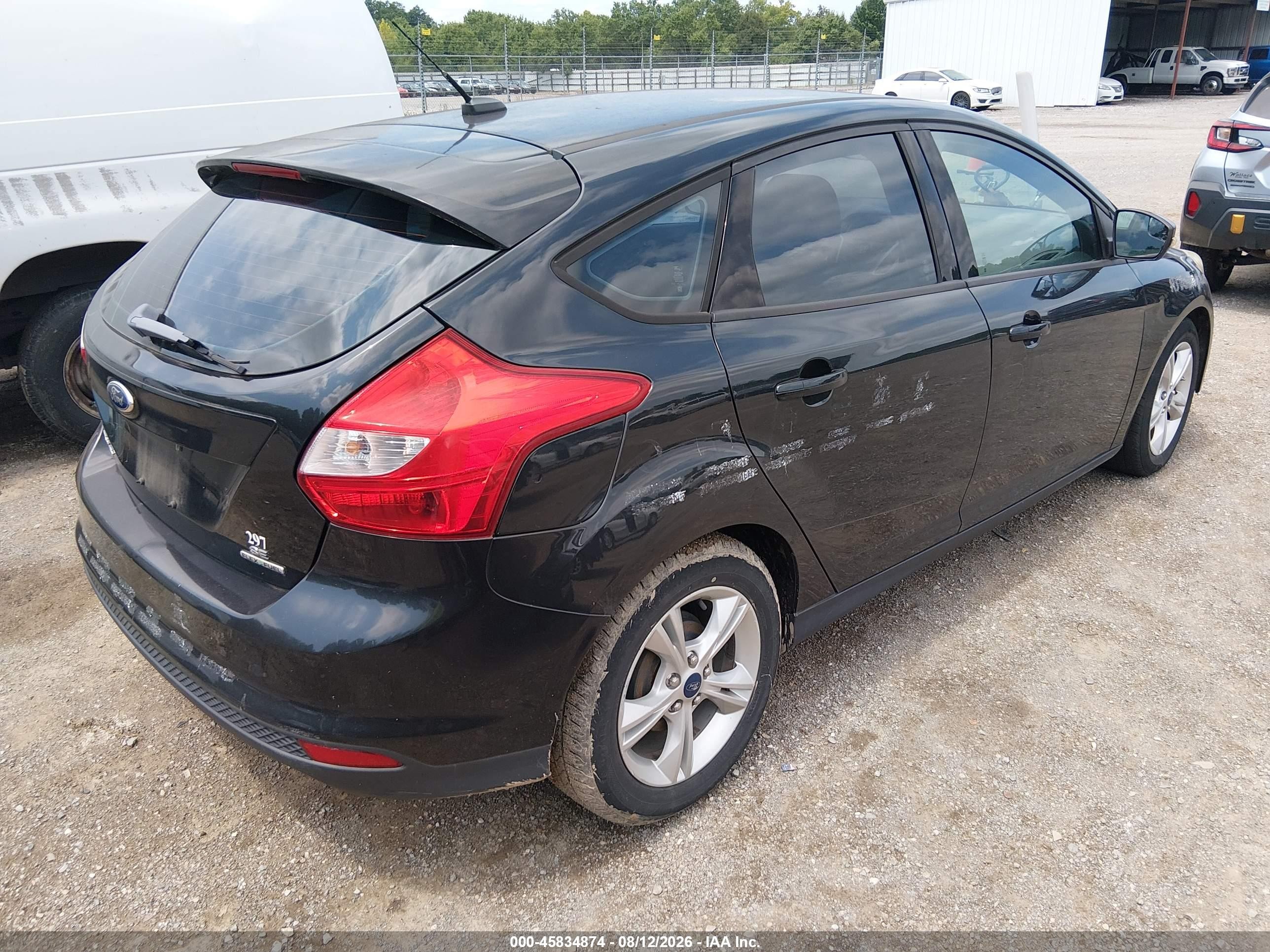 2014 Ford Focus Se Black vin: 1FADP3K2XEL443409