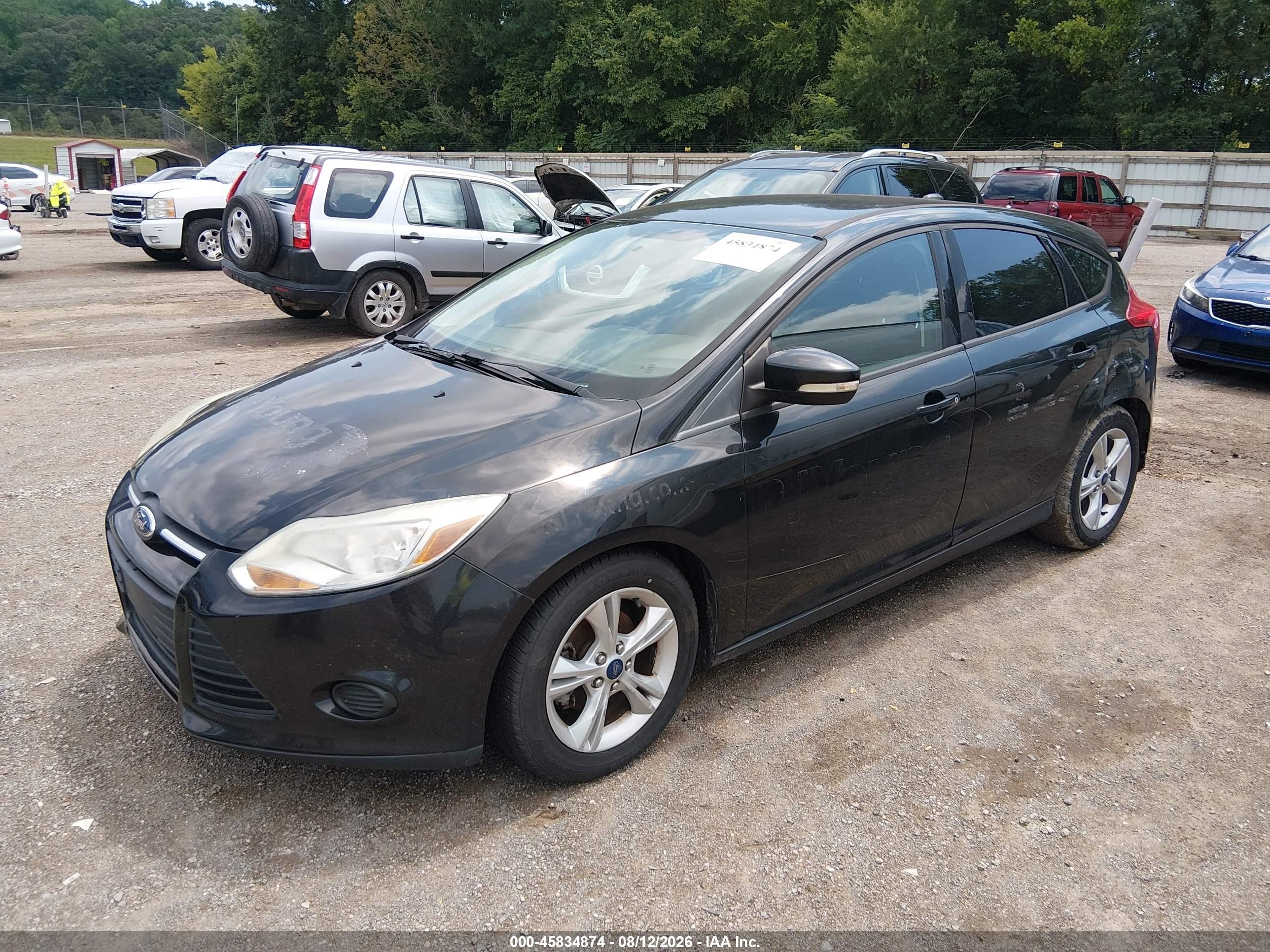 2014 Ford Focus Se Black vin: 1FADP3K2XEL443409