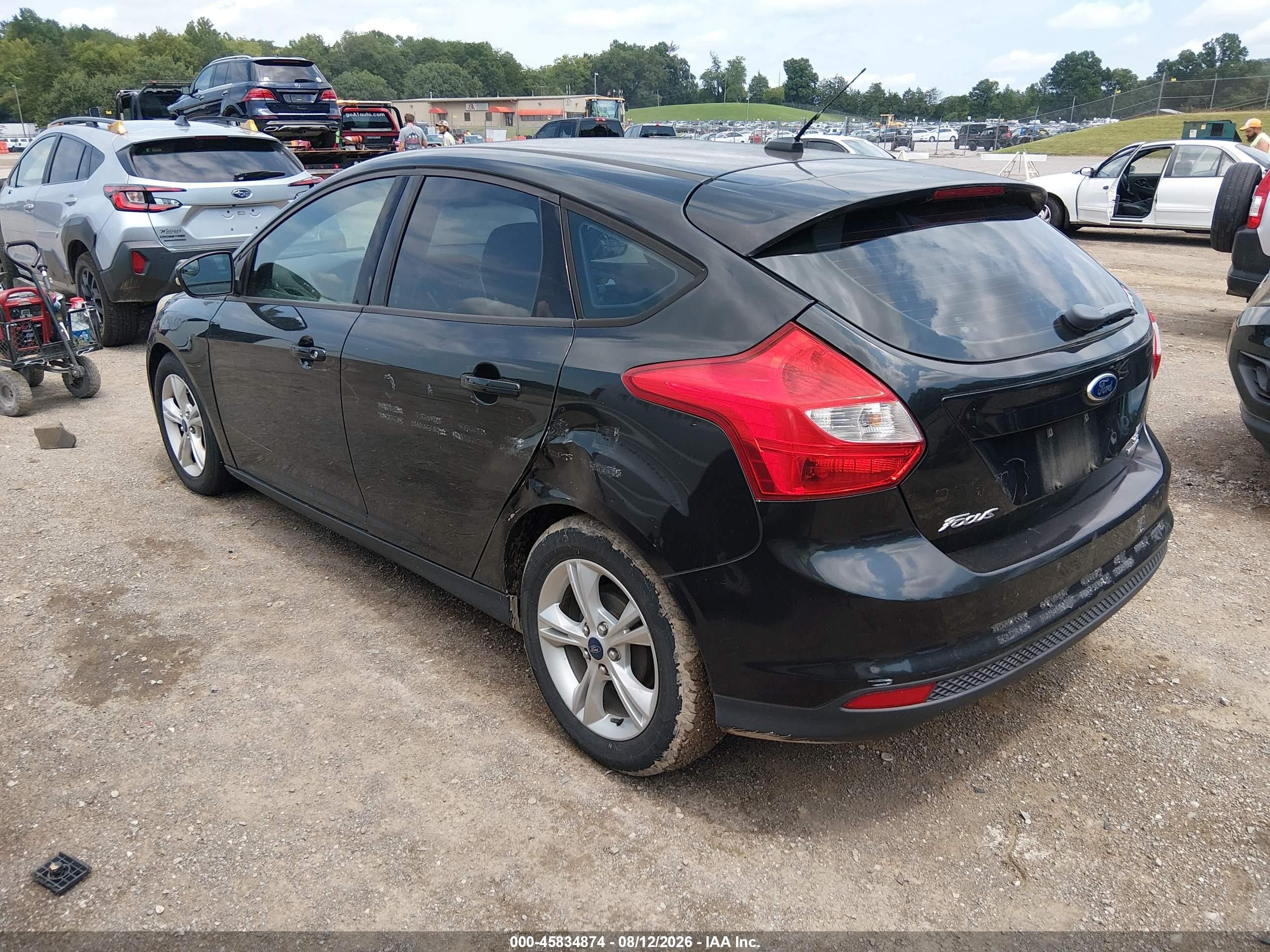 2014 Ford Focus Se Black vin: 1FADP3K2XEL443409